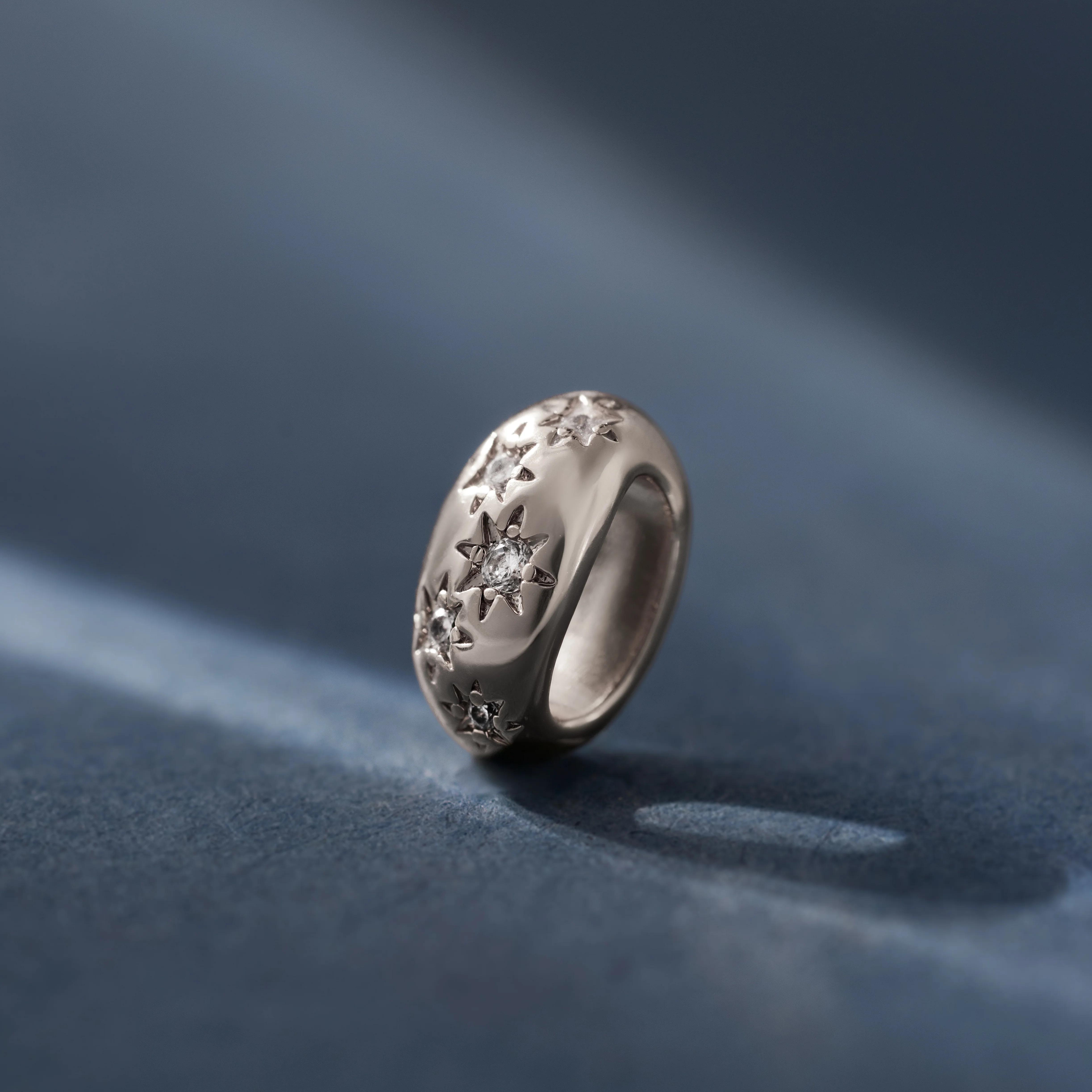 Sprinkle Diamond Dome Spacer Charm in Silver - Image 3