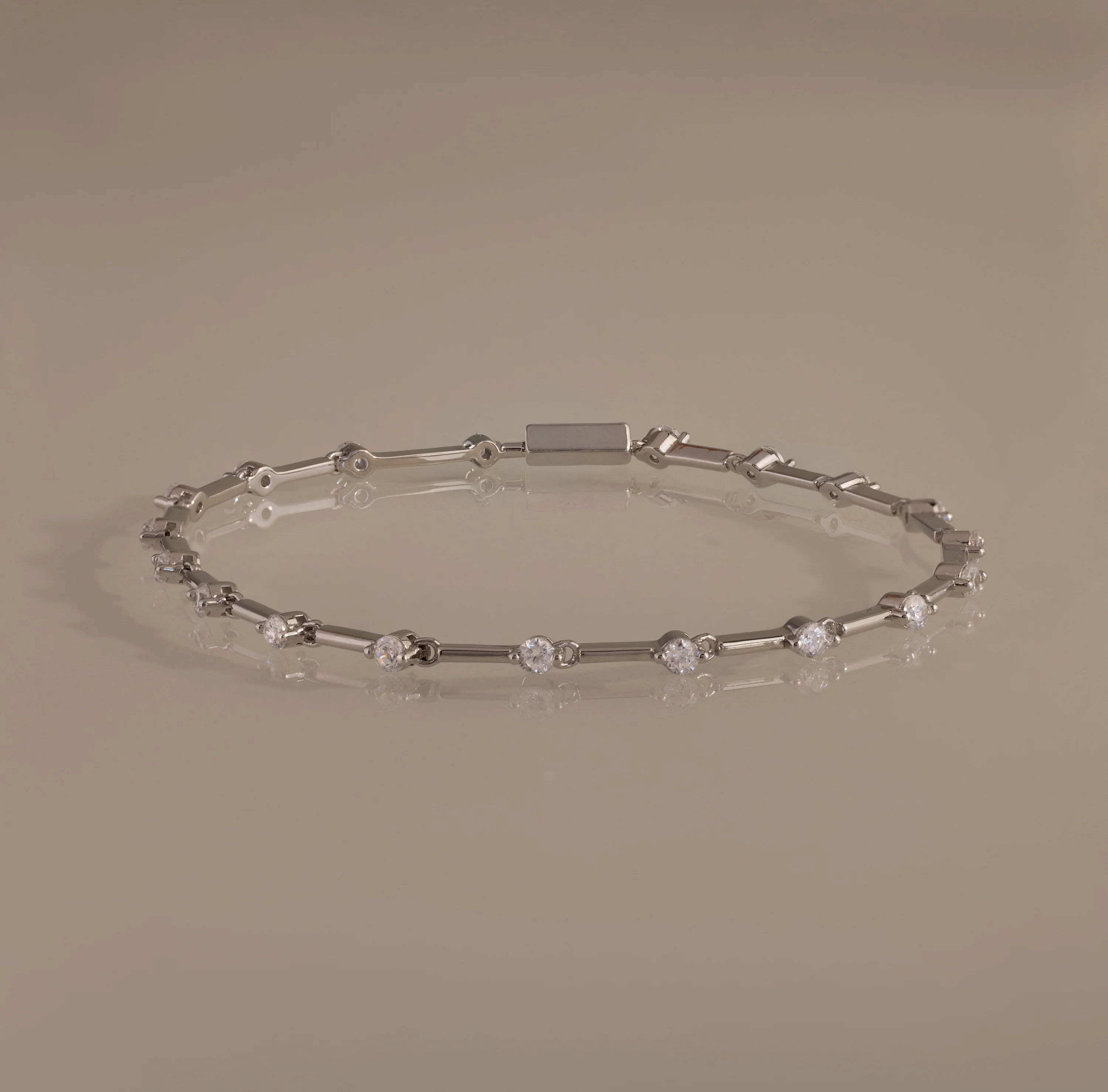 Sprinkle Diamond Tennis Bracelet in Silver
