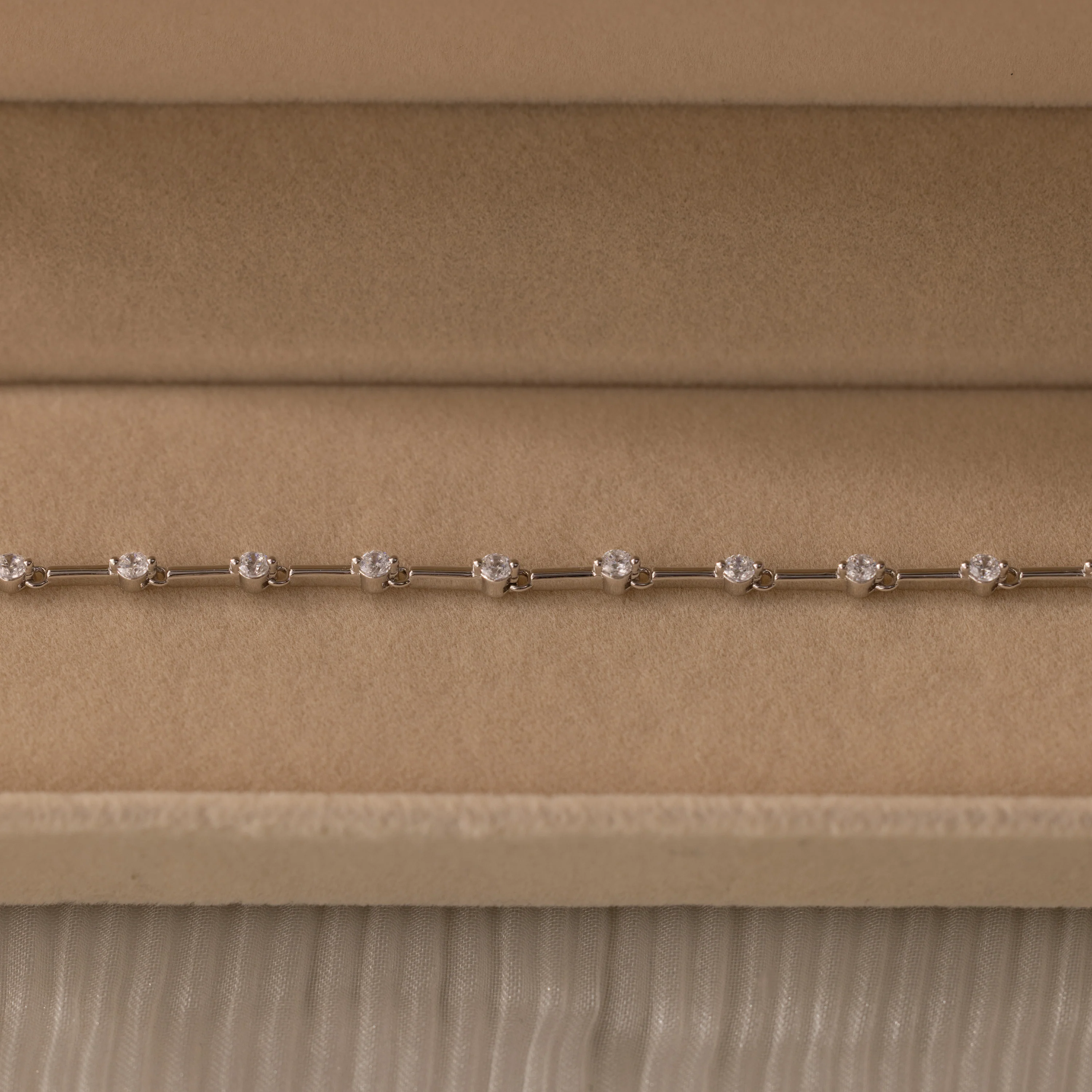 Sprinkle Diamond Tennis Bracelet in Silver - Image 5