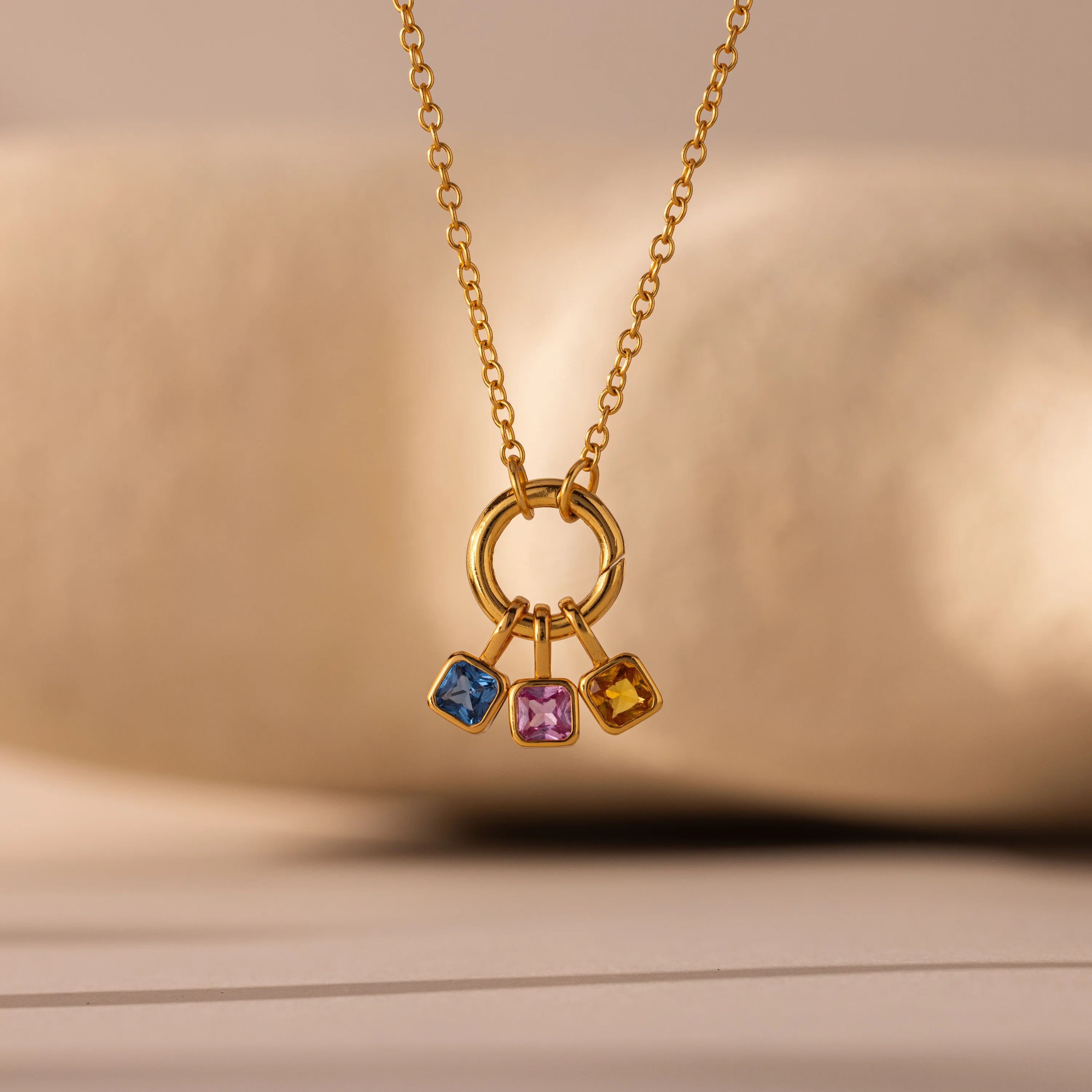 Square Bezel Amethyst Charm - Image 3