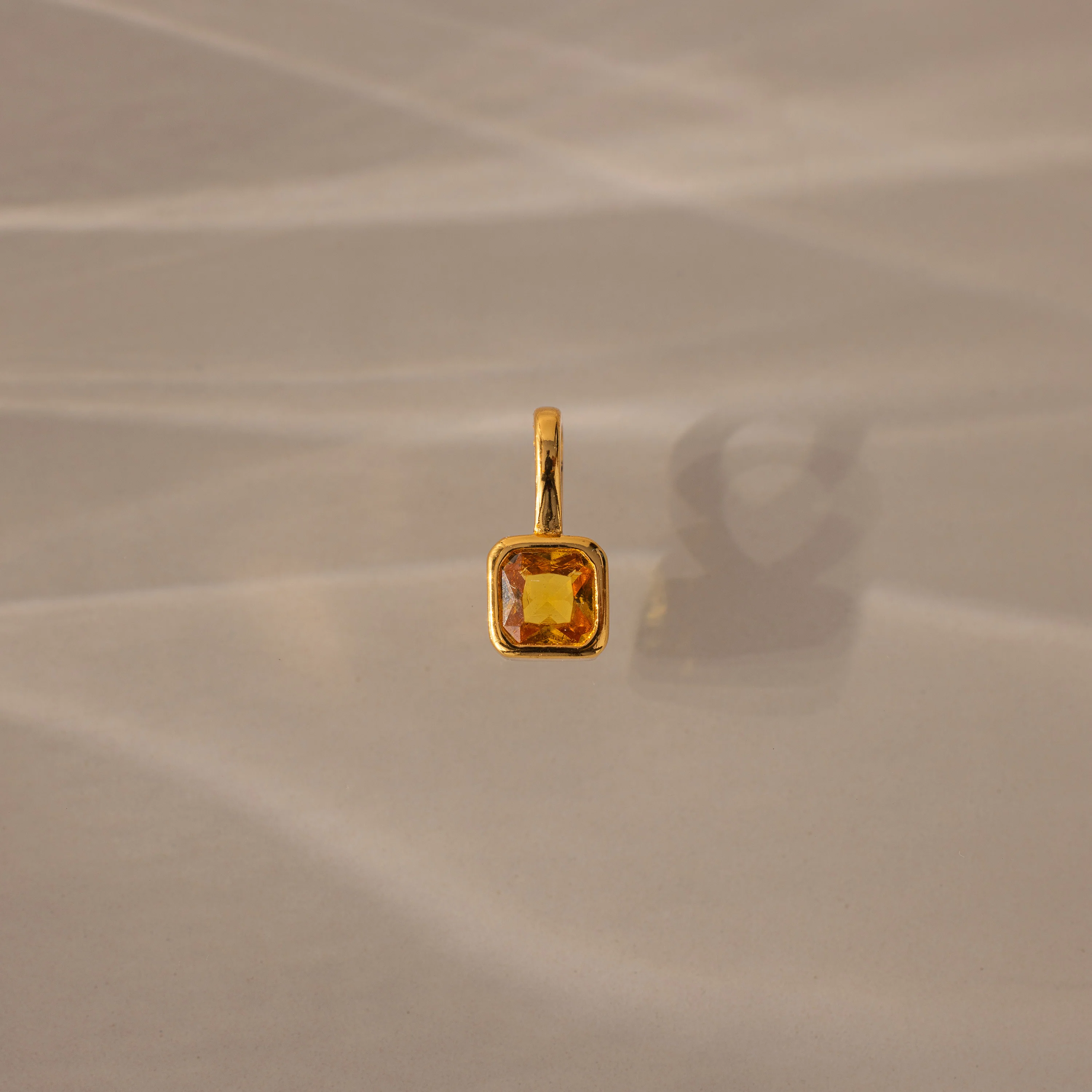 Square Bezel Topaz Charm