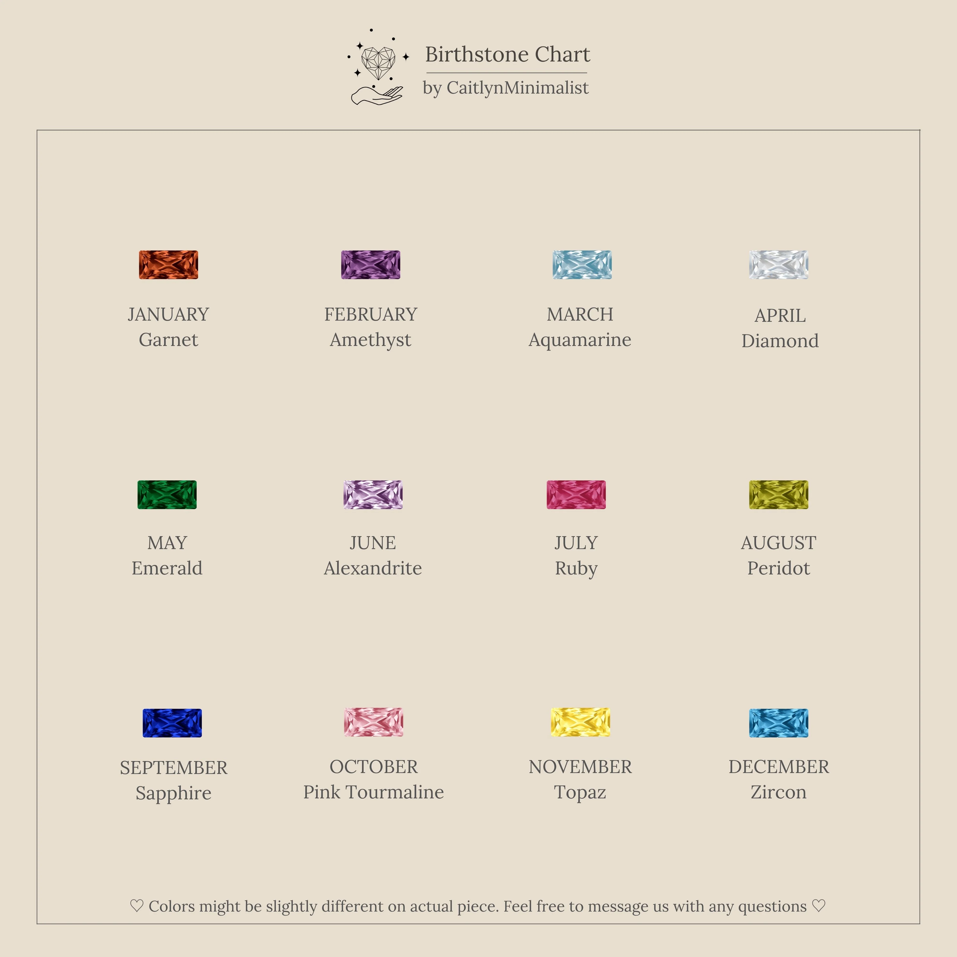 Staggered Baguette Birthstone Huggies - Image 19