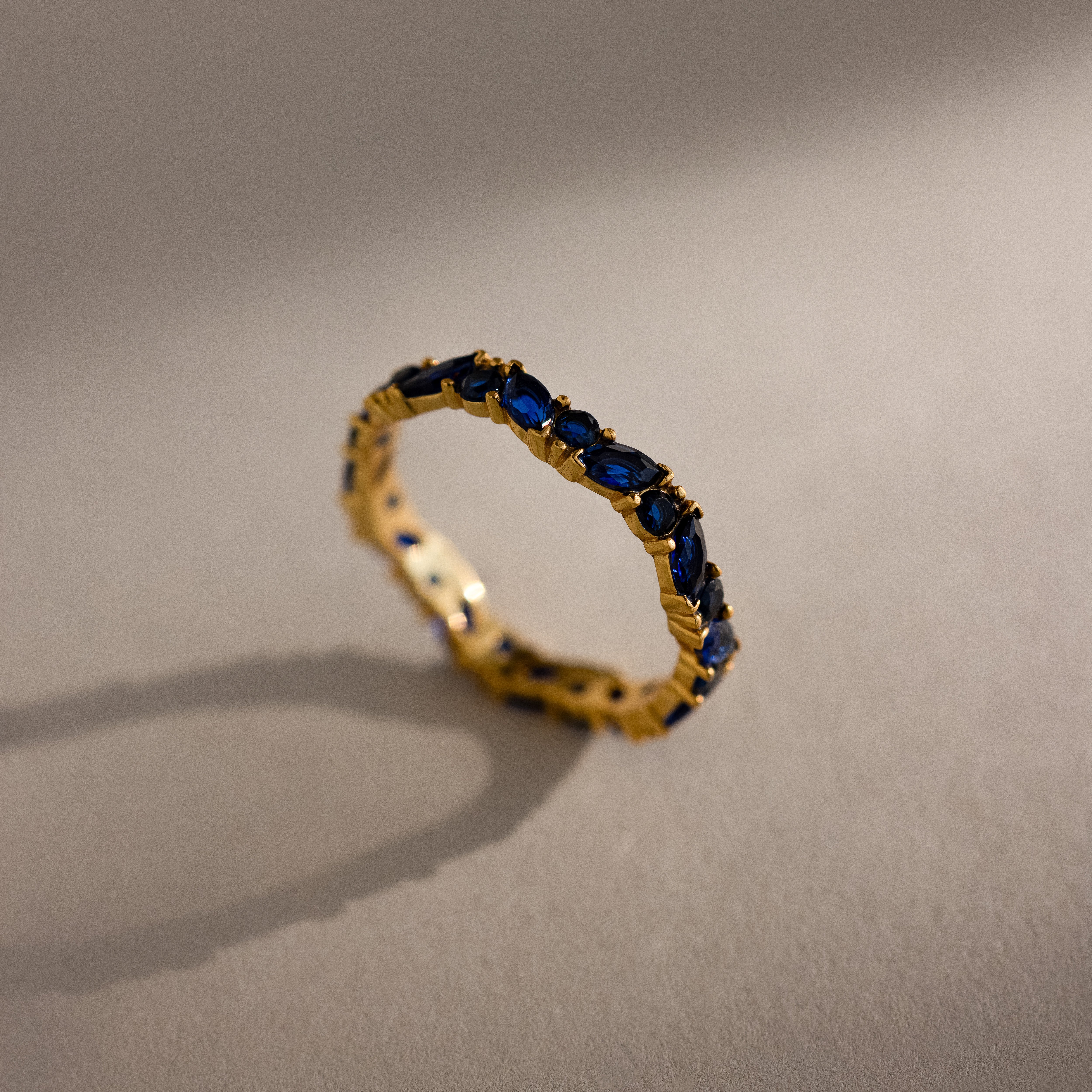 Staggered Marquise Sapphire Ring