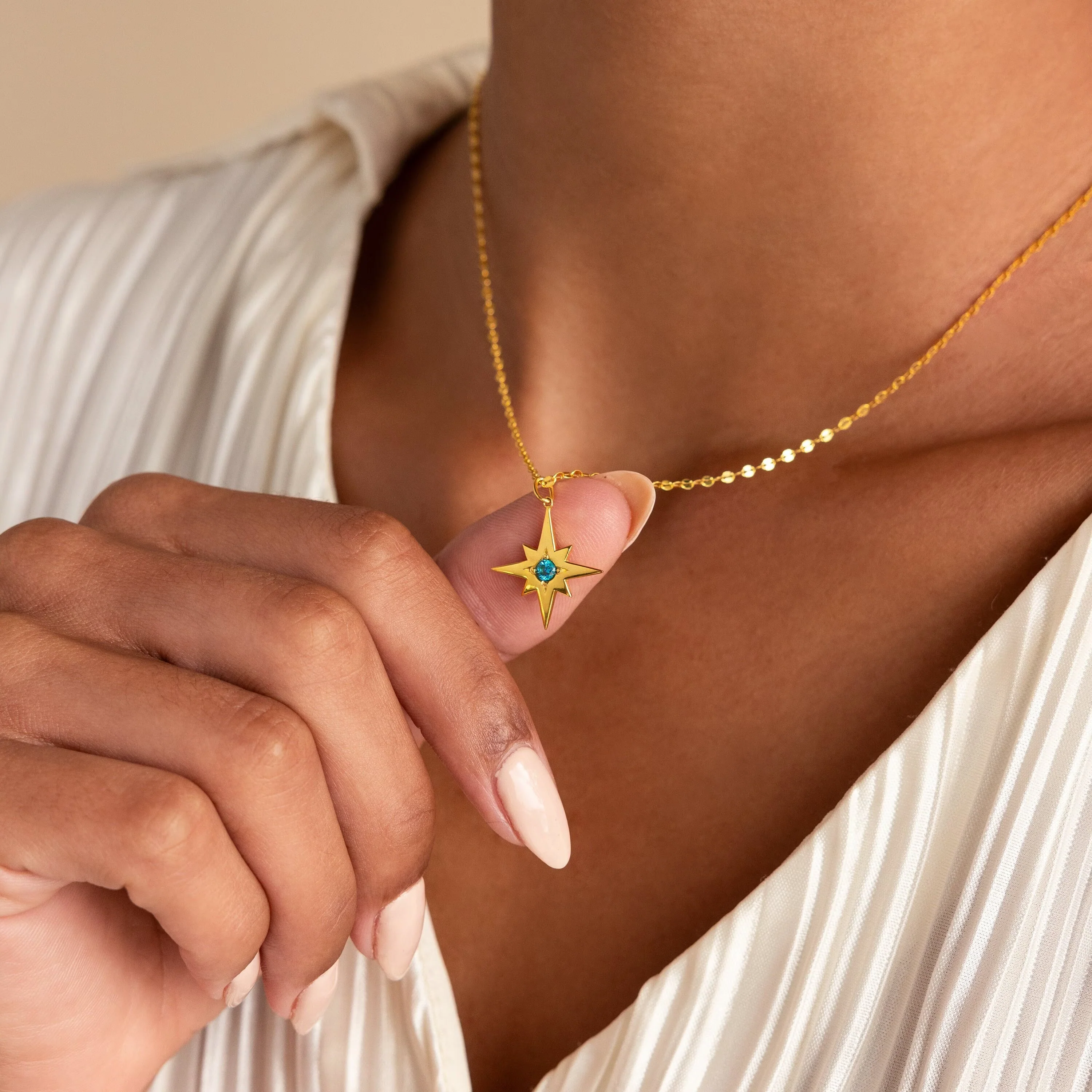 Star Birthstone Necklace - Image 2