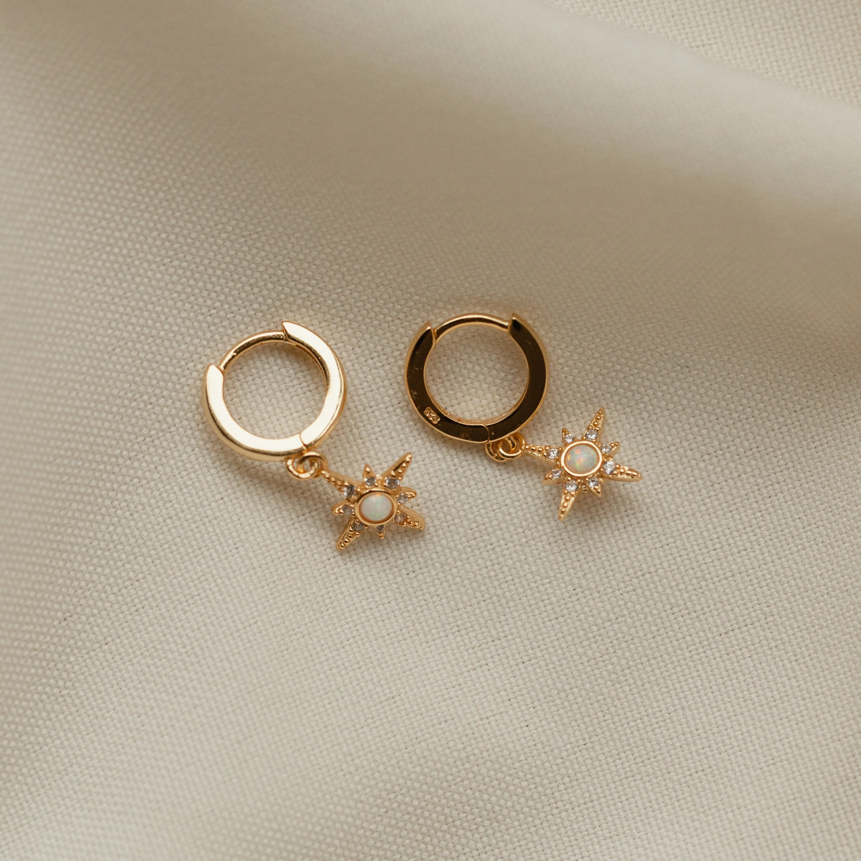 Starburst Huggies in 18K Gold - Image 3