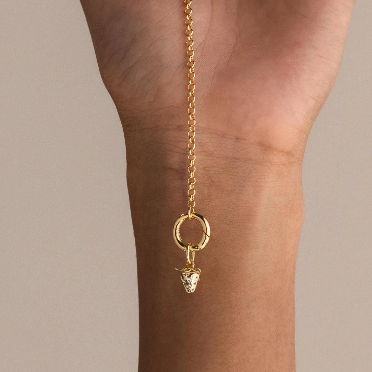 Strawberry Diamond Charm in 18K Gold - Image 4
