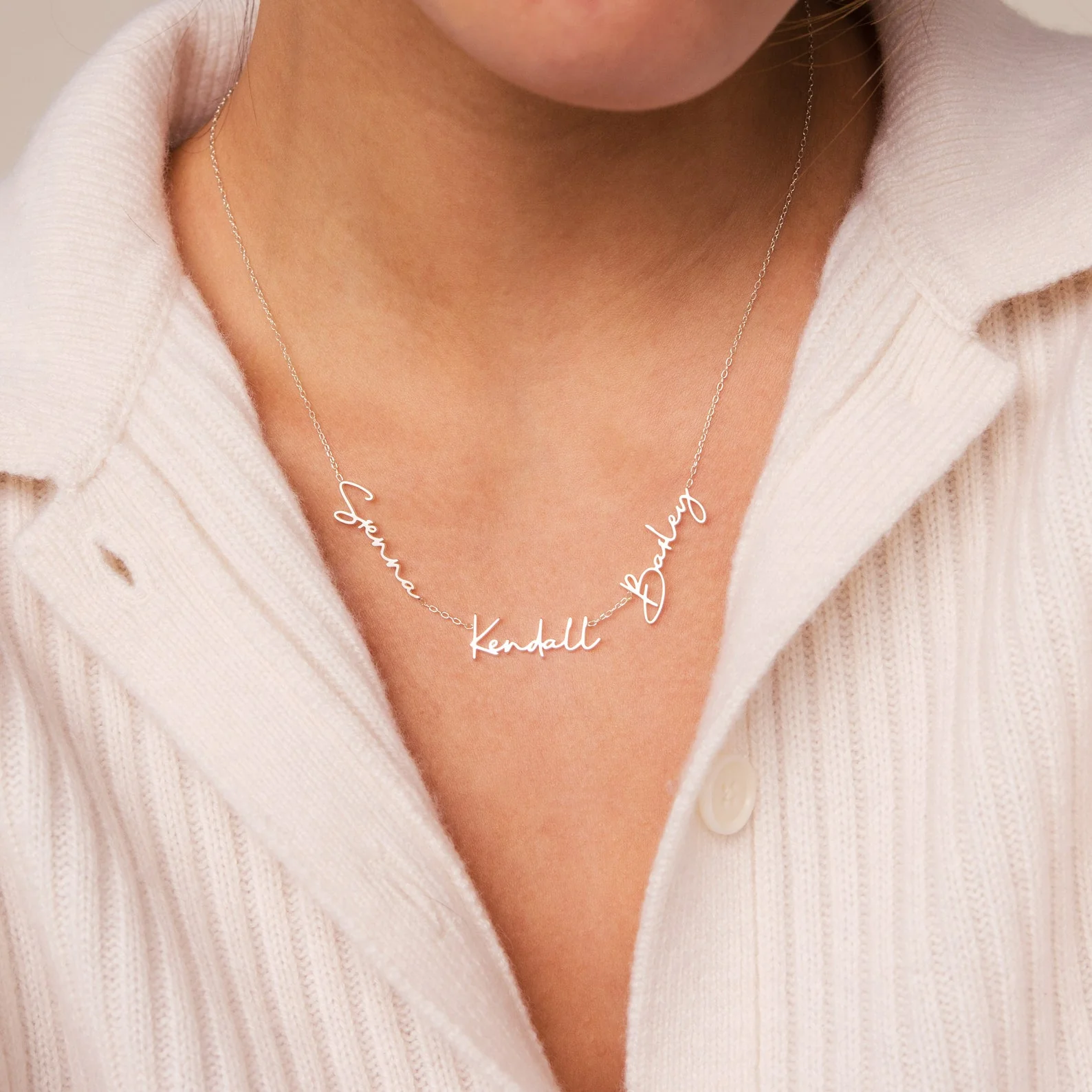 Summer Tiny Multiple Name Necklace - Image 4