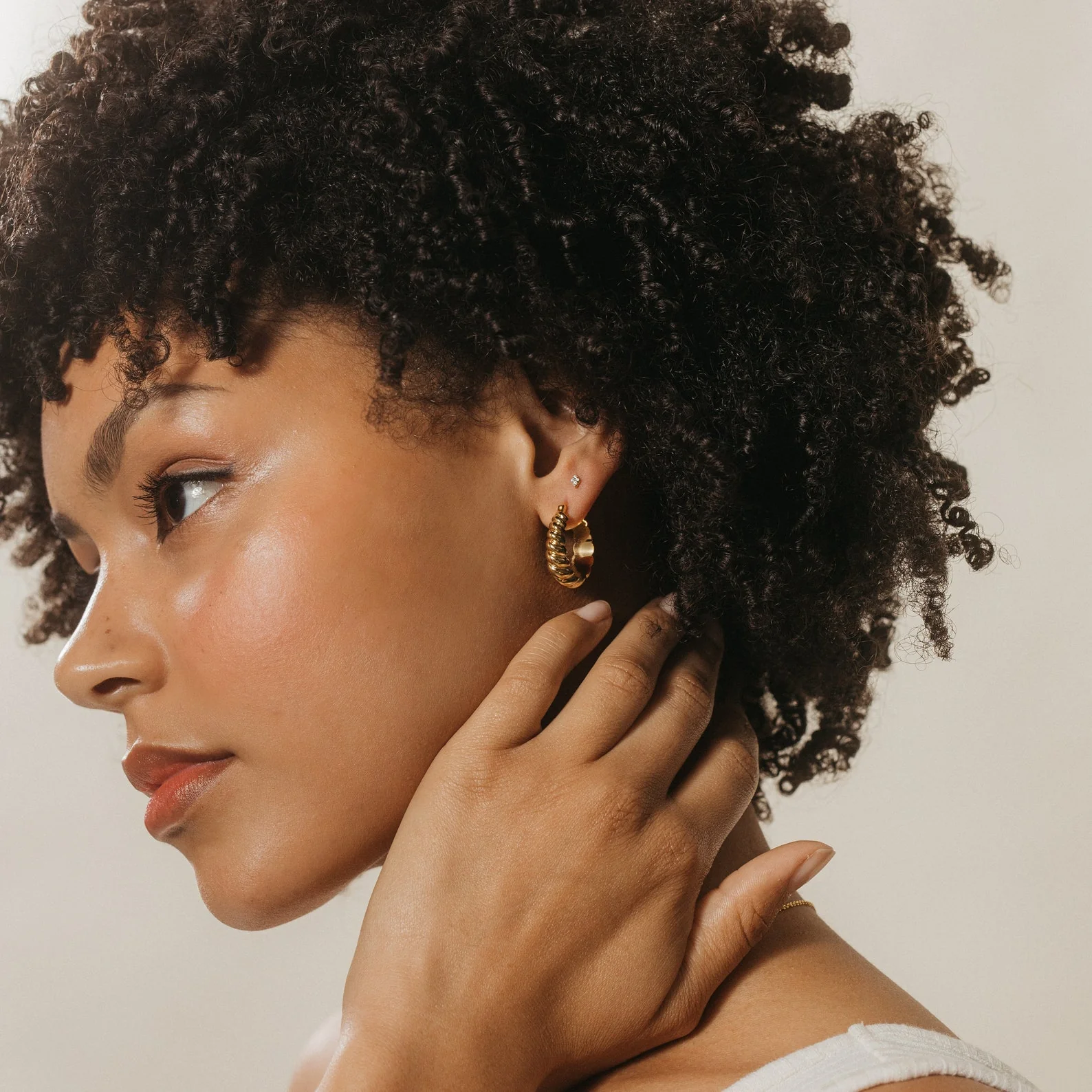 Sylvie Bold Croissant Hoops - Image 6