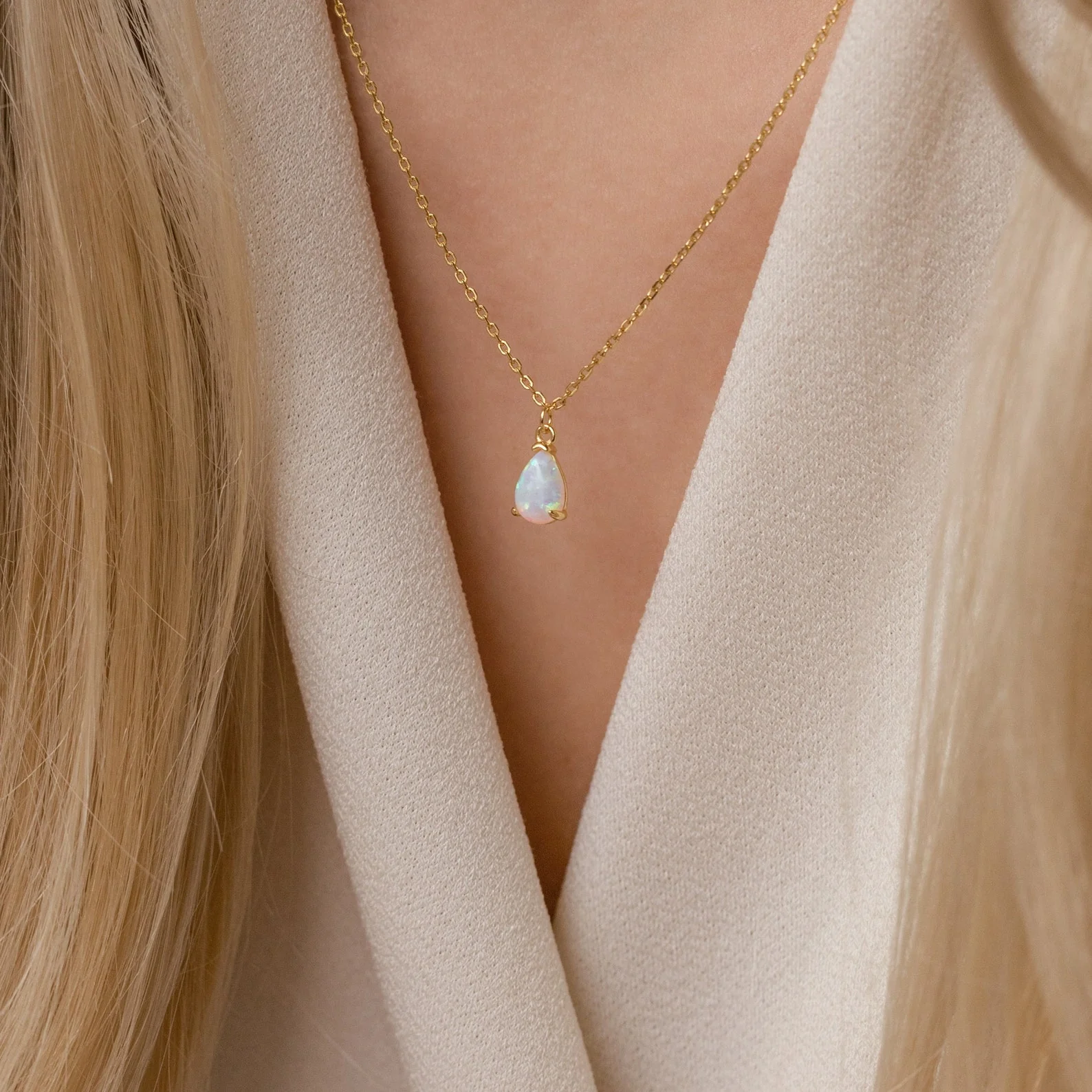 Tabitha Opal Drop Necklace - Image 3