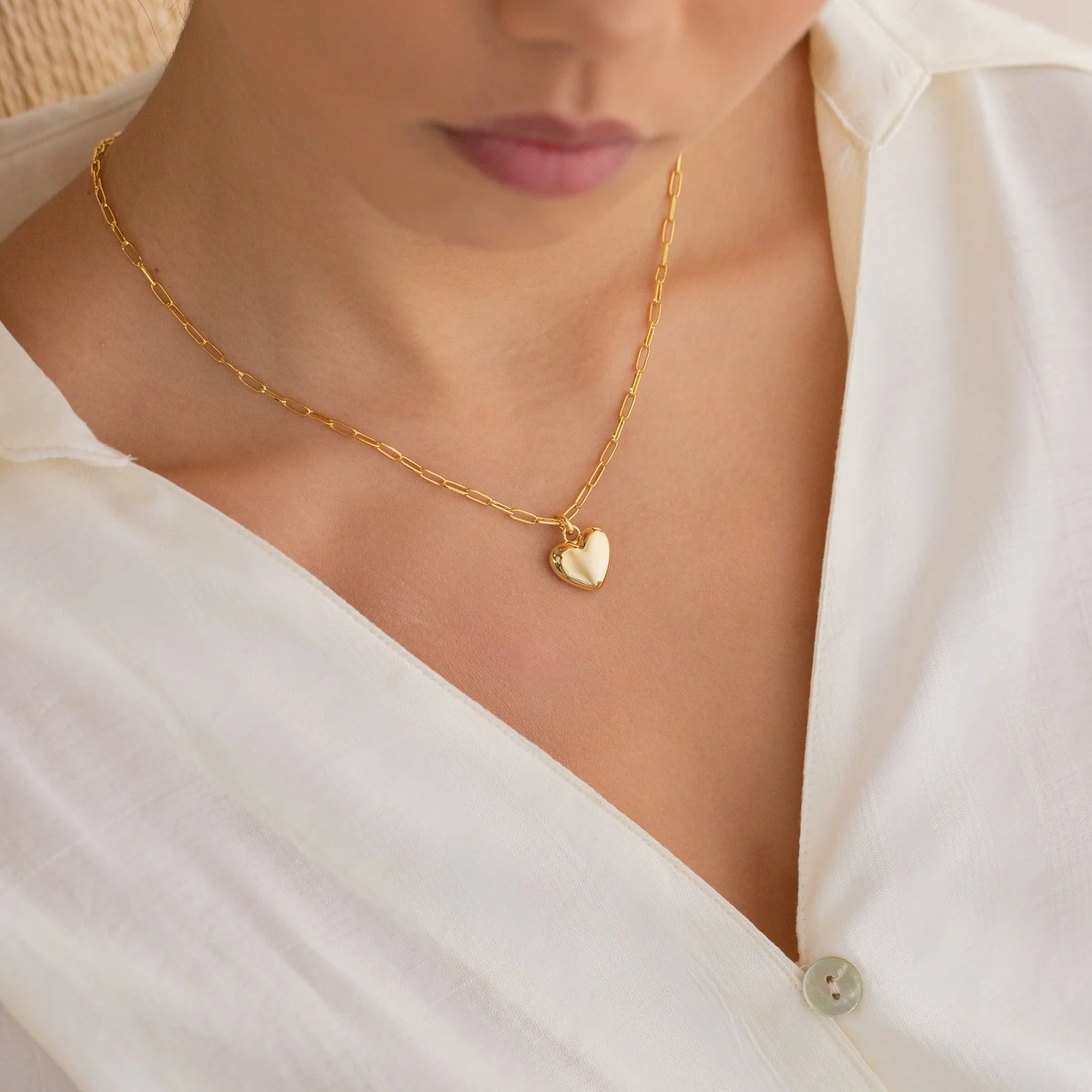 Taylor Heart Paperclip Necklace - Image 7
