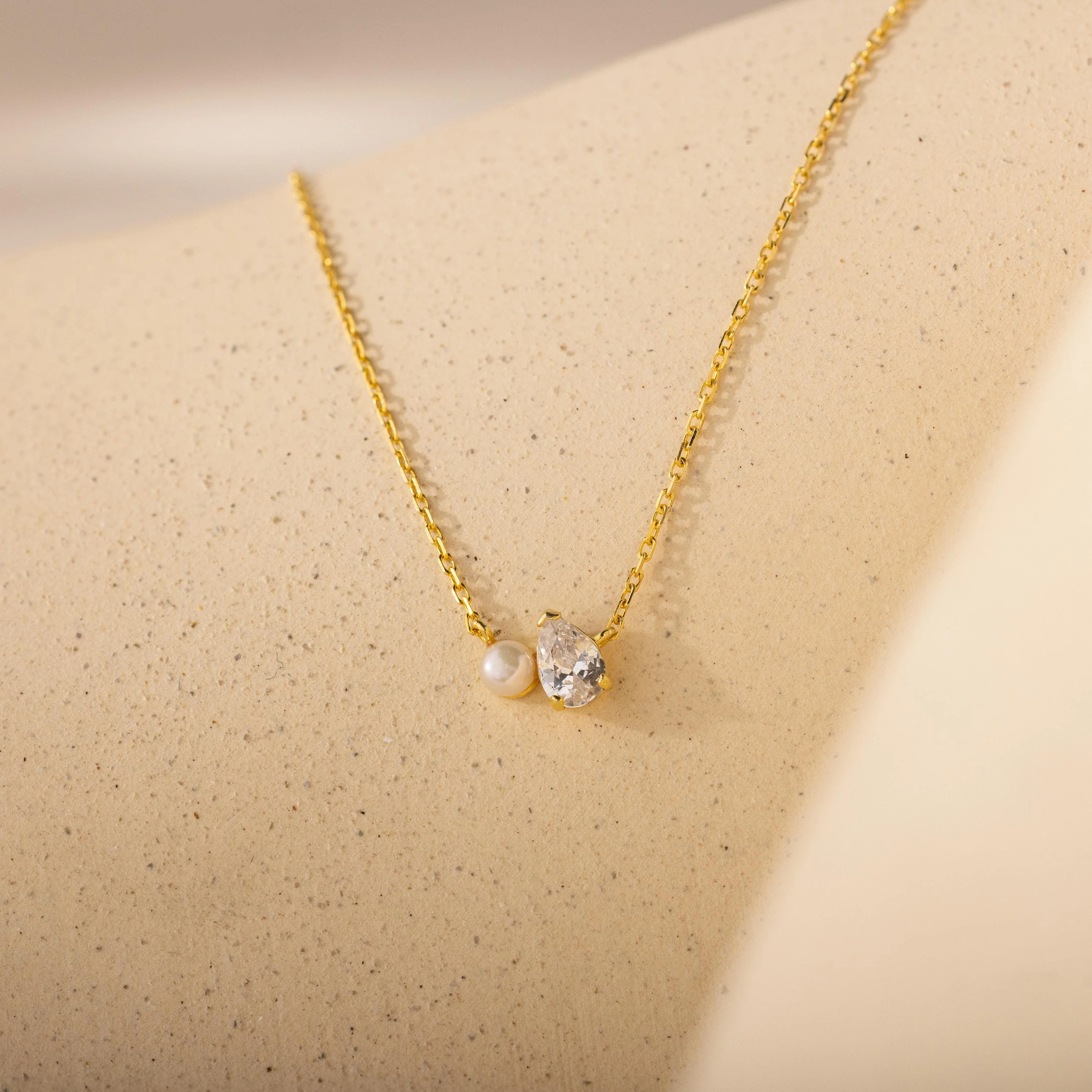 Teardrop Opal & Pearl Necklace