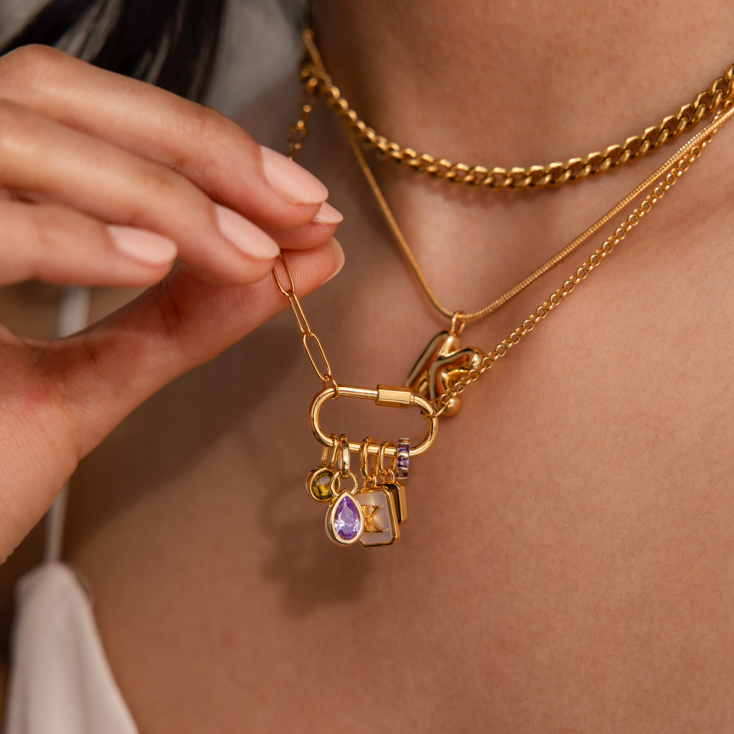 Teardrop Amethyst Charm - Image 4