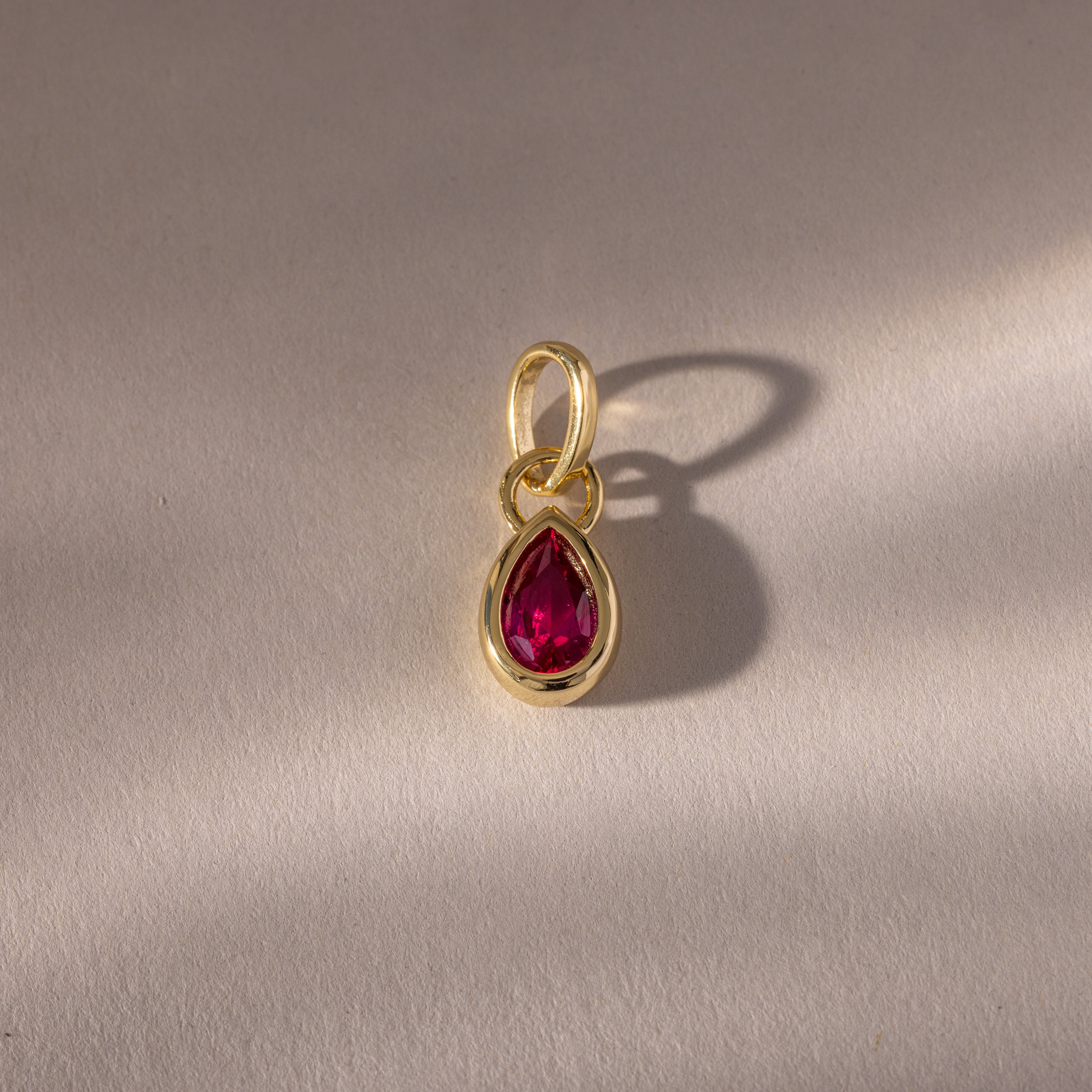 Teardrop Ruby Charm