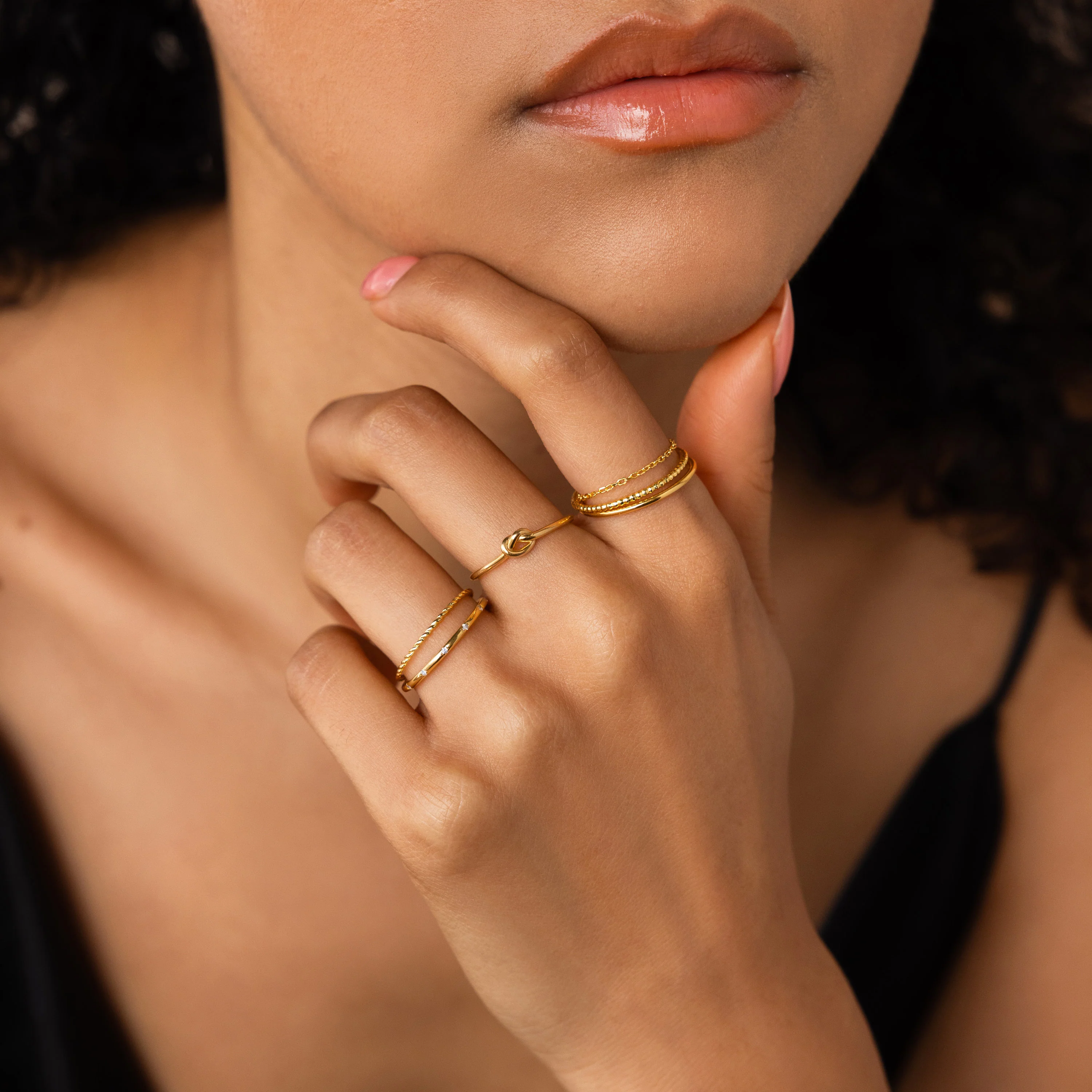 Textured Stacking Ring Set - Image 8