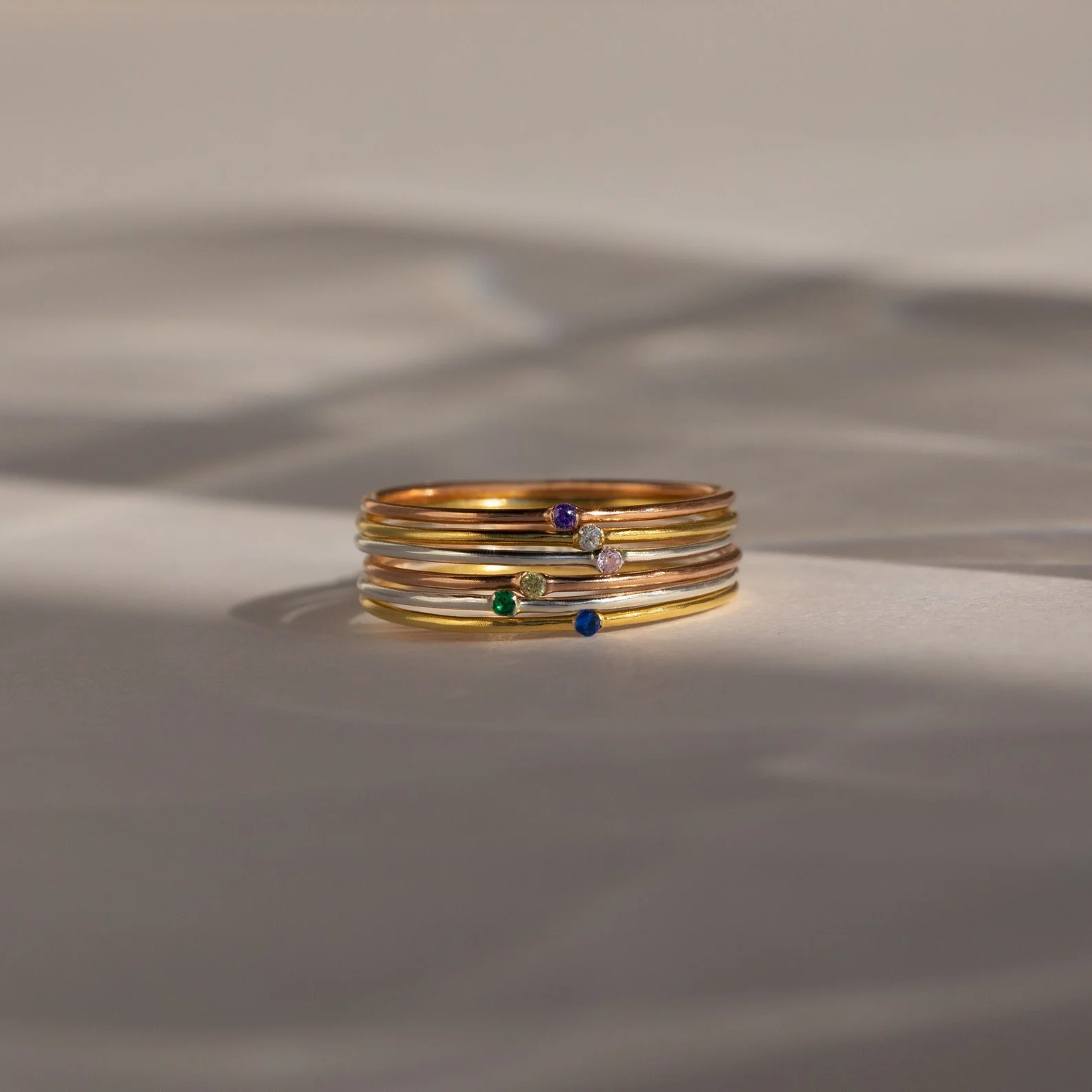 Thin Mini Birthstone Ring - Image 5