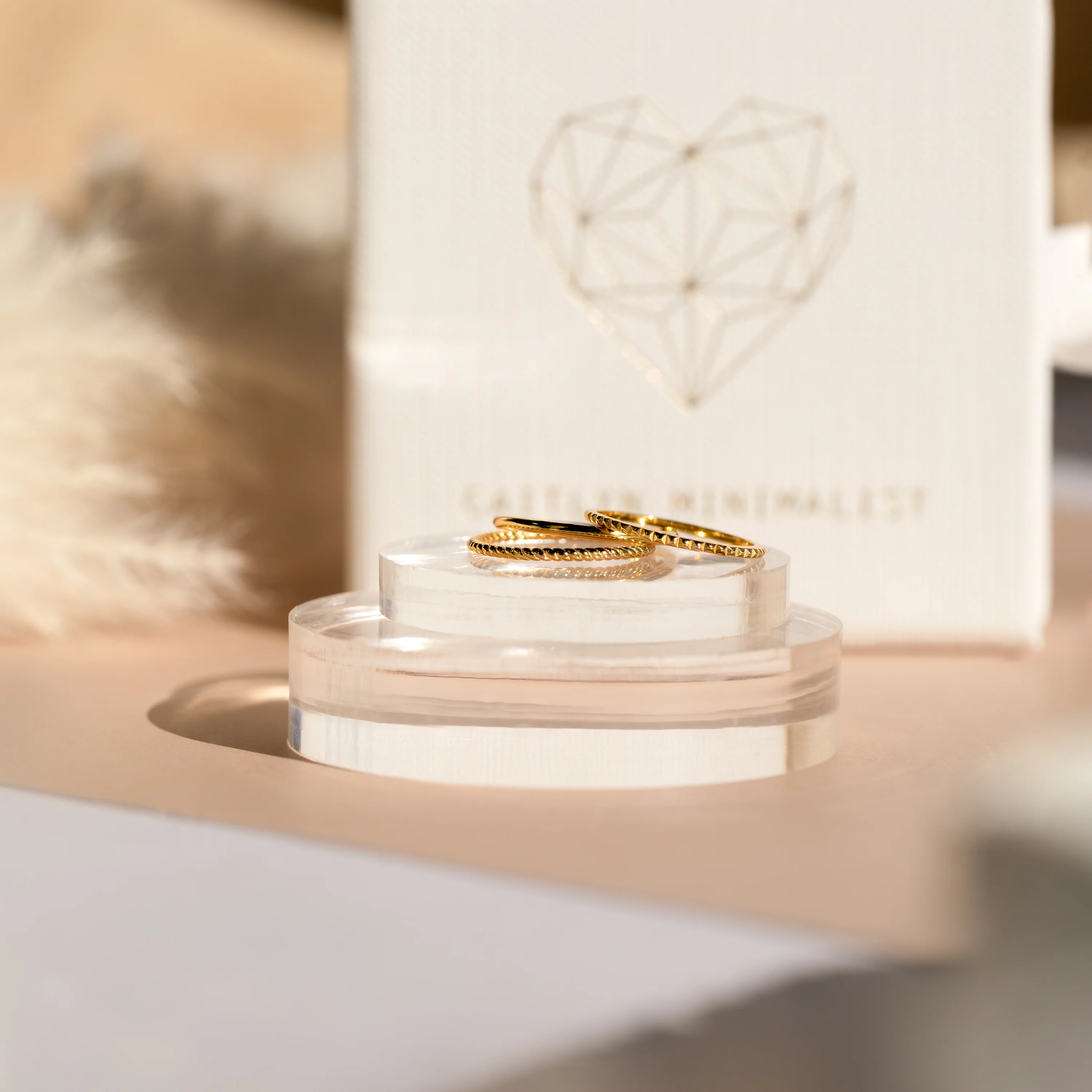 Thin Stacking Rings Set in 18K Gold - Image 8