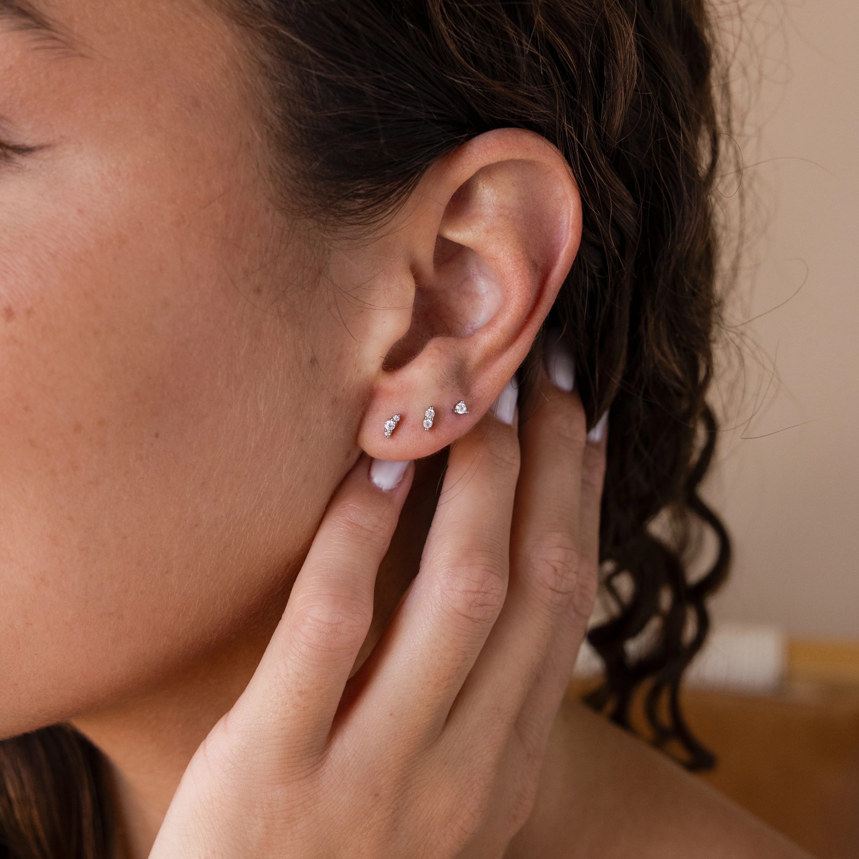 Tiny Diamond Flatback Studs Set - Image 7
