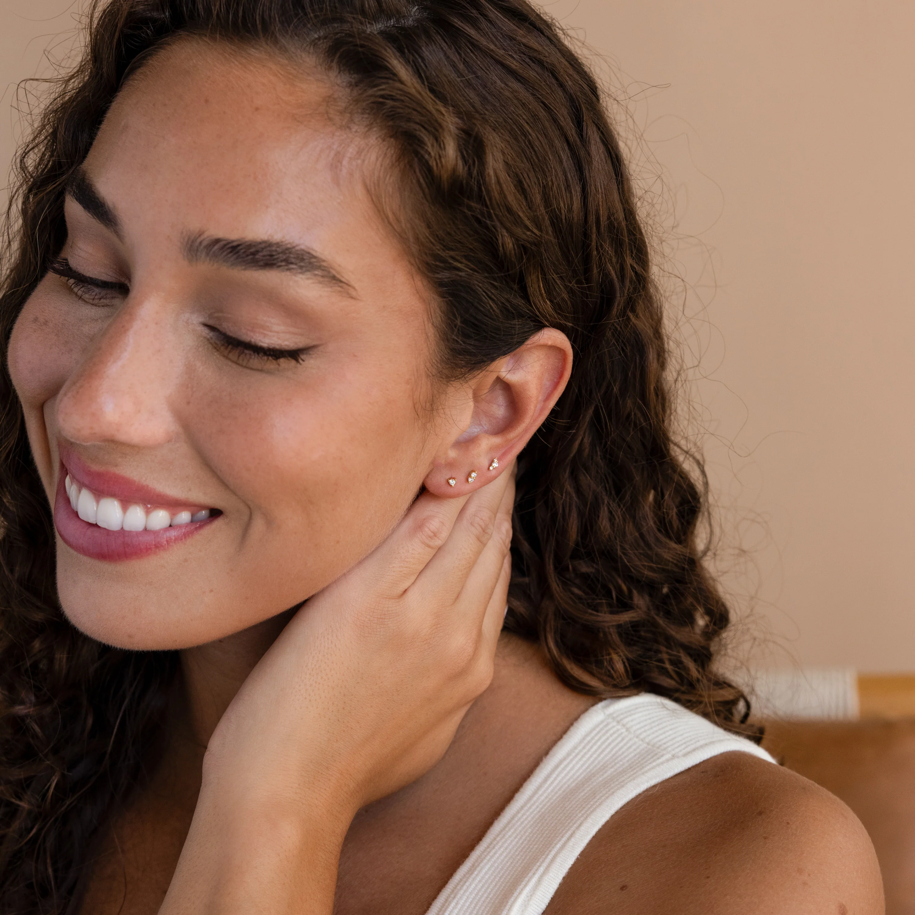 Tiny Diamond Flatback Studs Set - Image 9