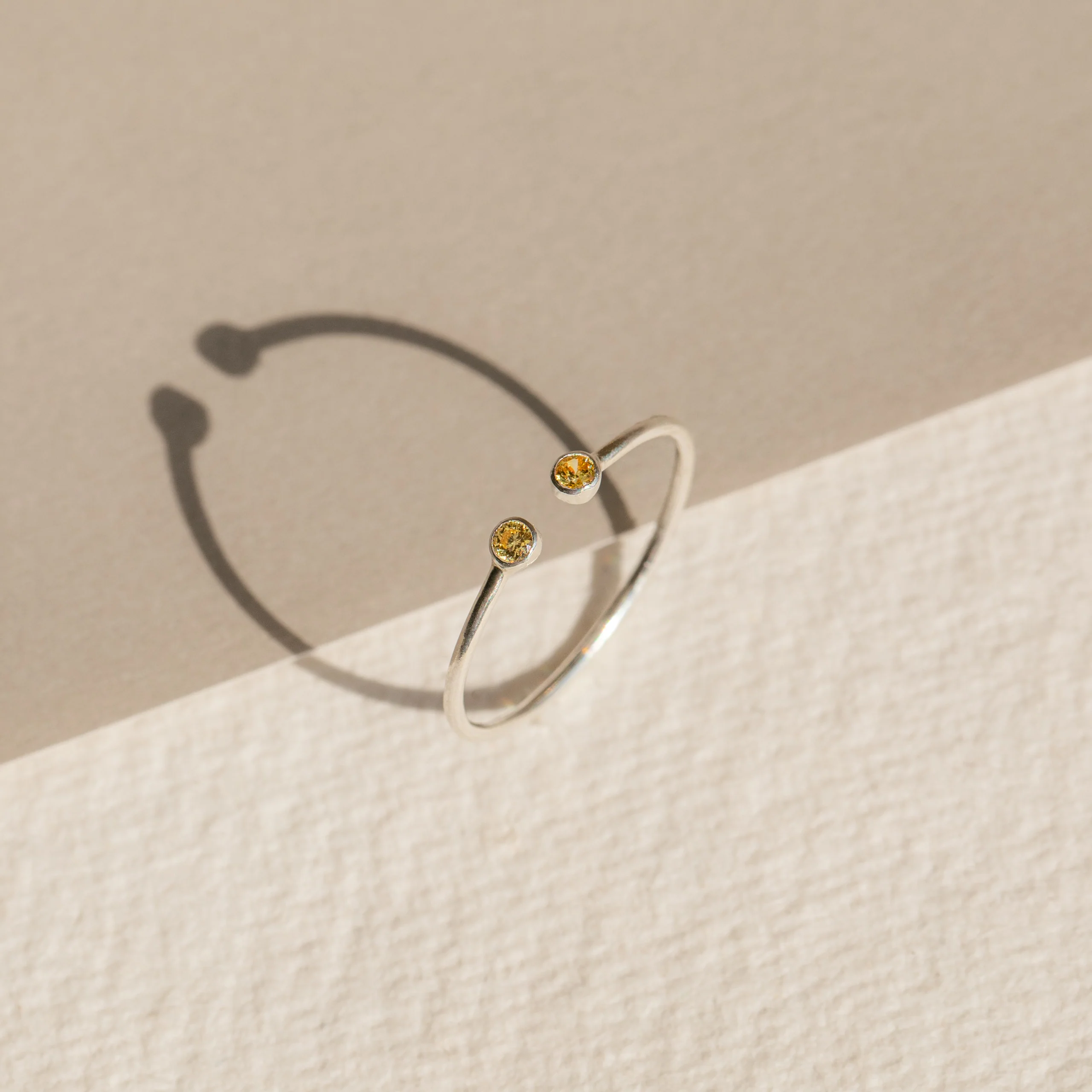 Tiny Dual Birthstone Ring - Image 3