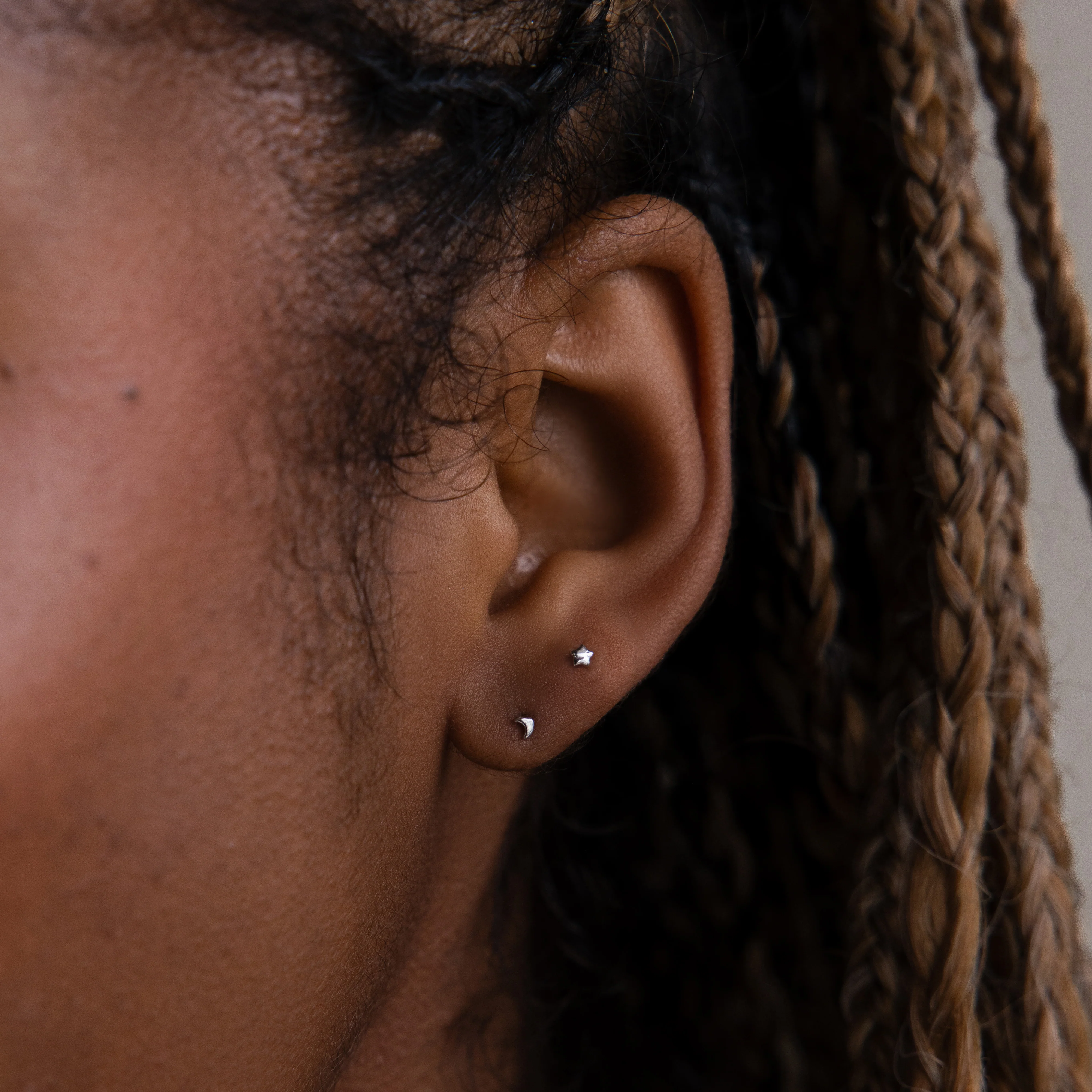 Tiny Moon & Star Studs - Image 4
