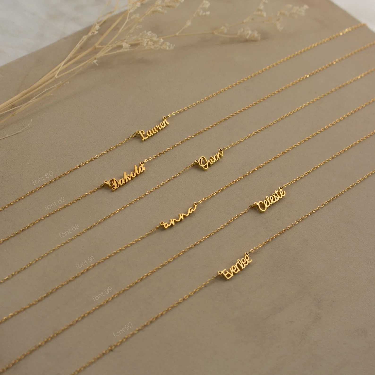 Tiny Preppy Name Necklace - Image 3