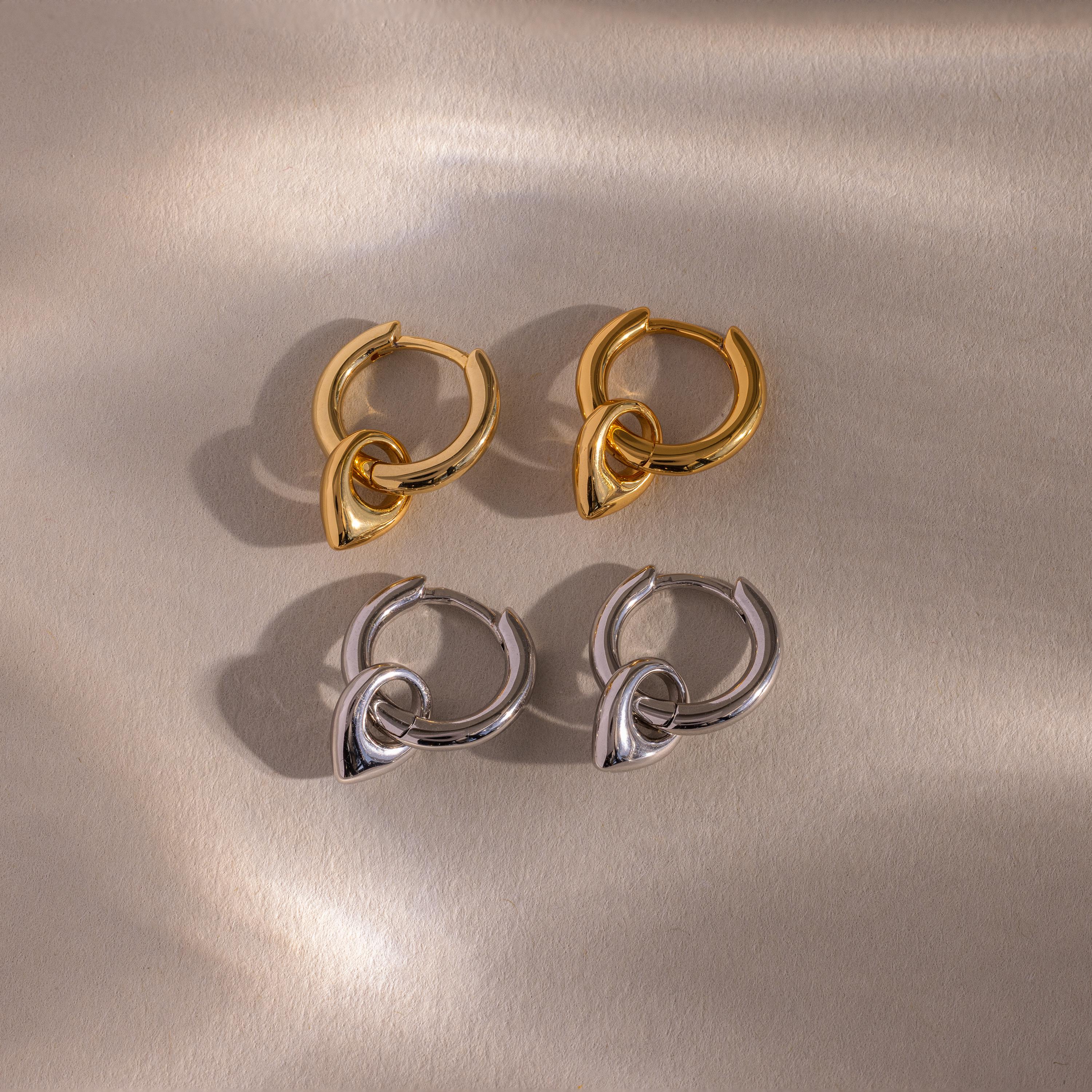 Tiny Teardrop Huggies - Image 6
