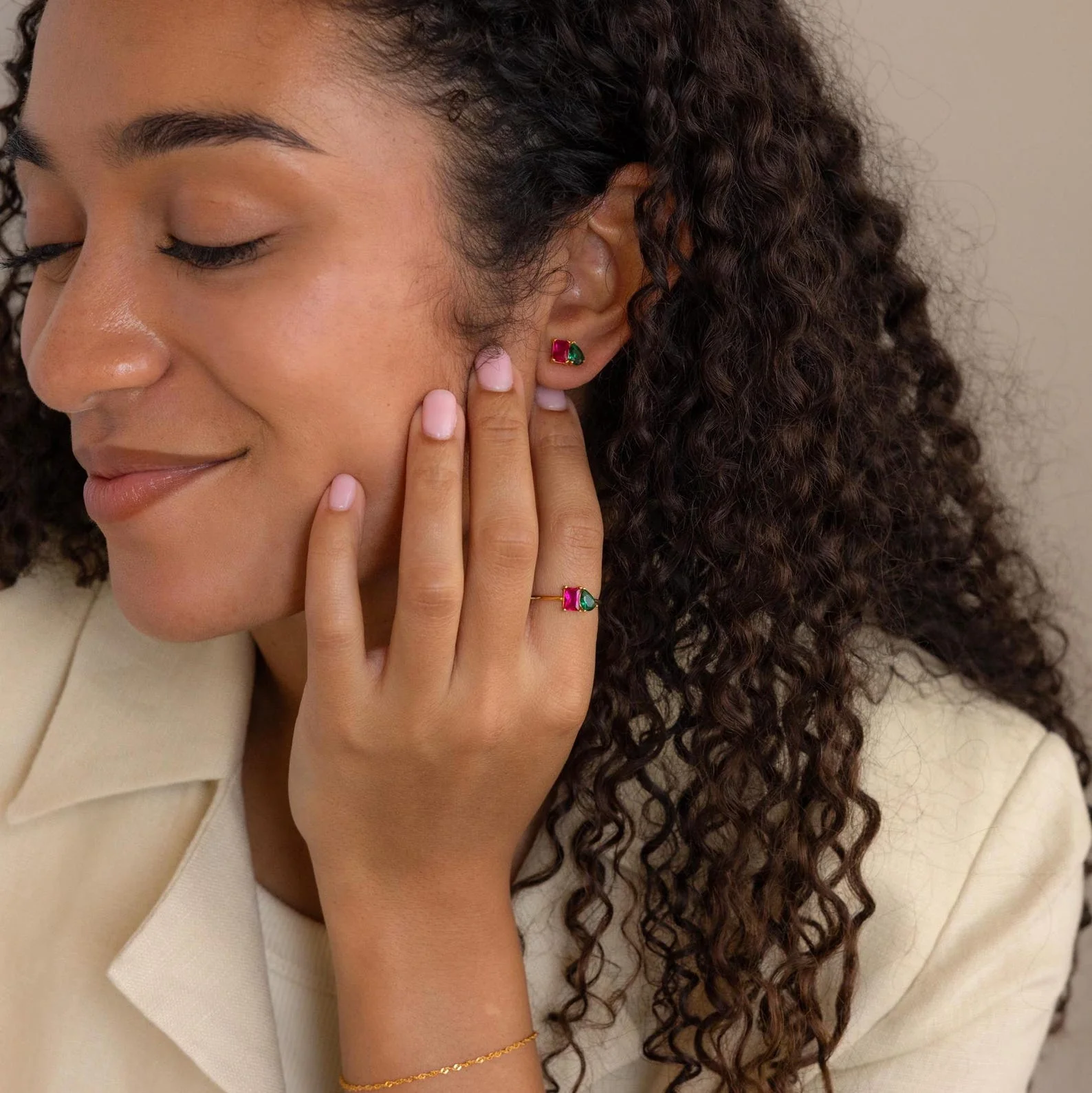 Toi et Moi Birthstone Earrings - Image 6