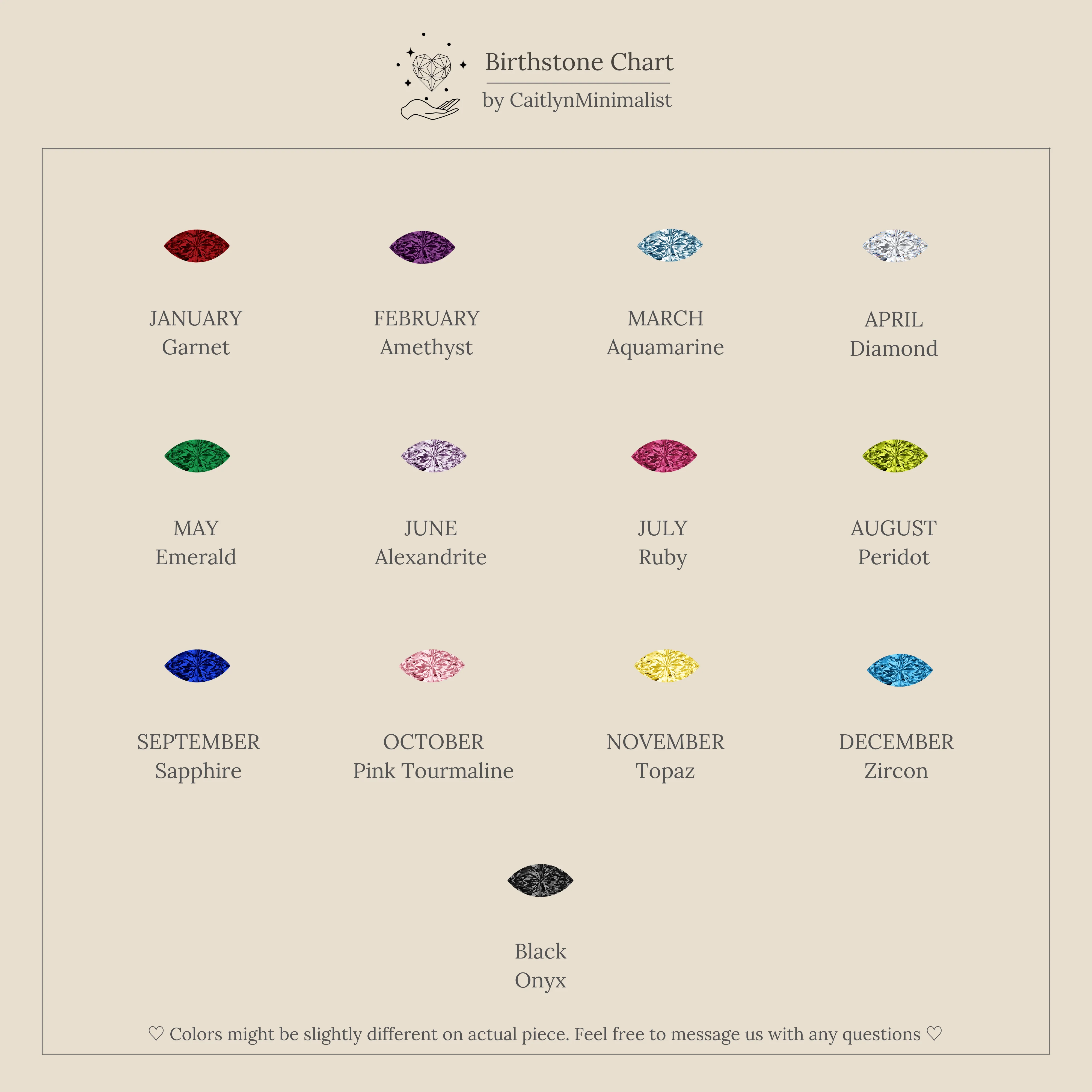 Cluster Marquise Birthstone Ring - Image 8