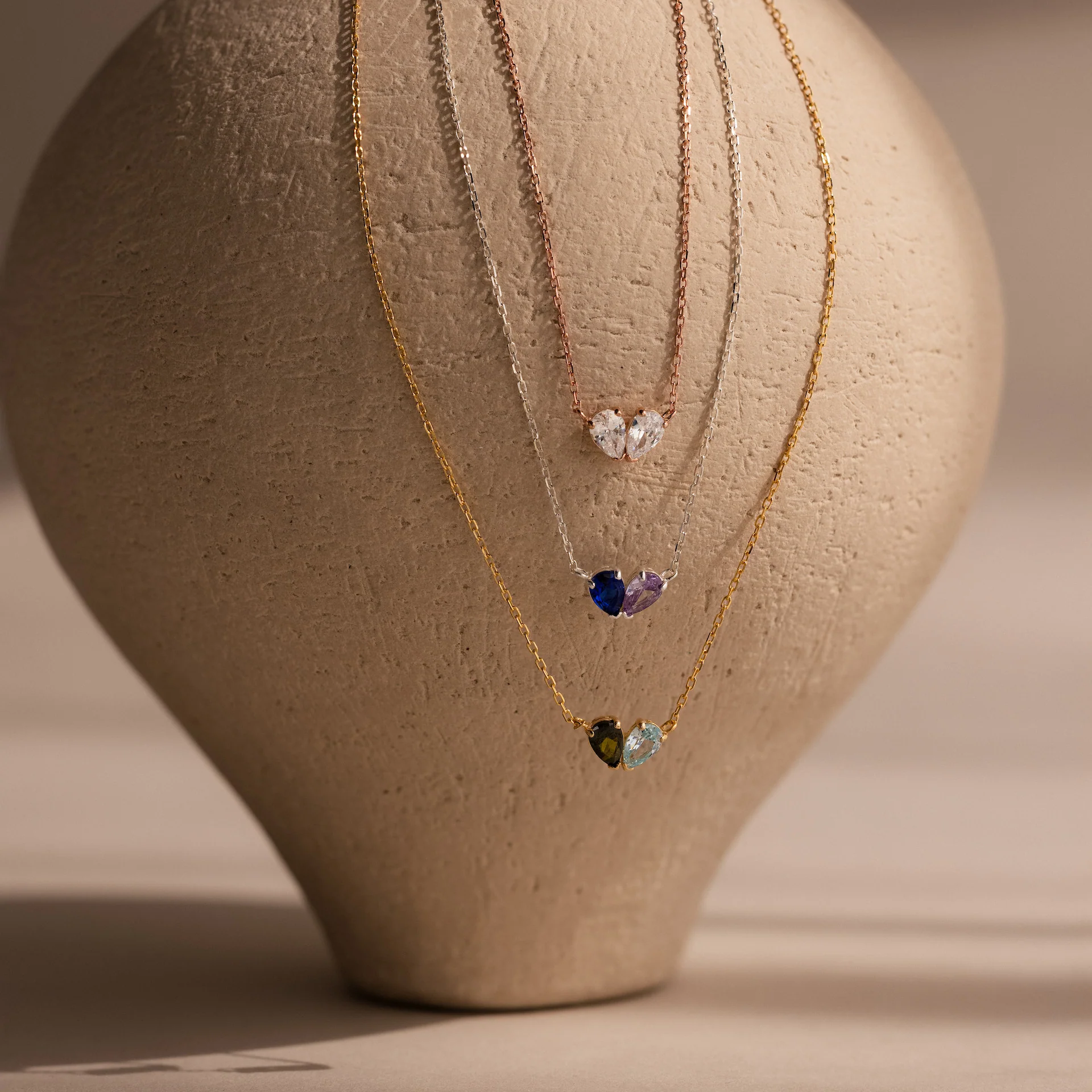 Toi et Moi Teardrop Heart Necklace - Image 6