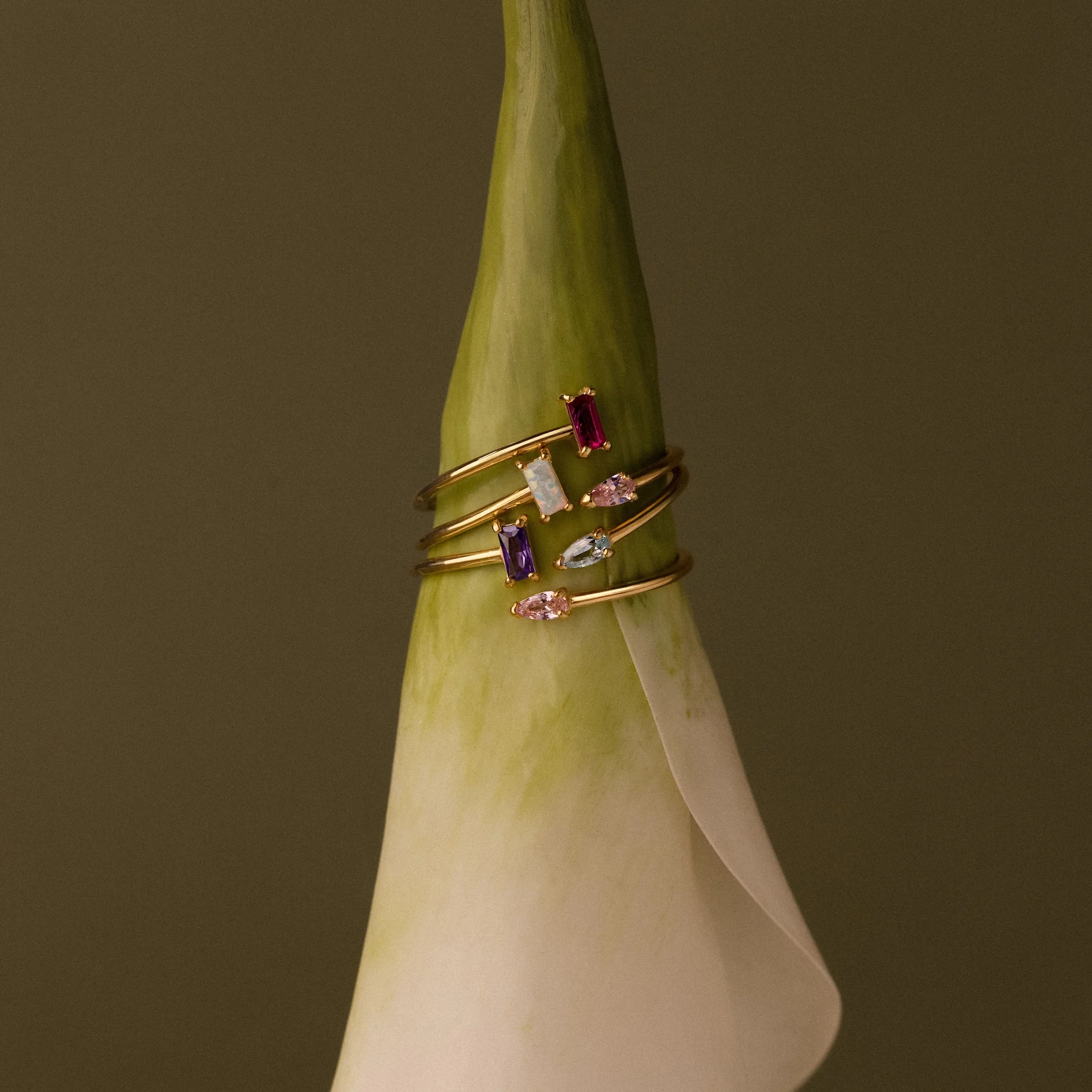 Toi et Moi Wrap Ring in 18K Gold - Image 7