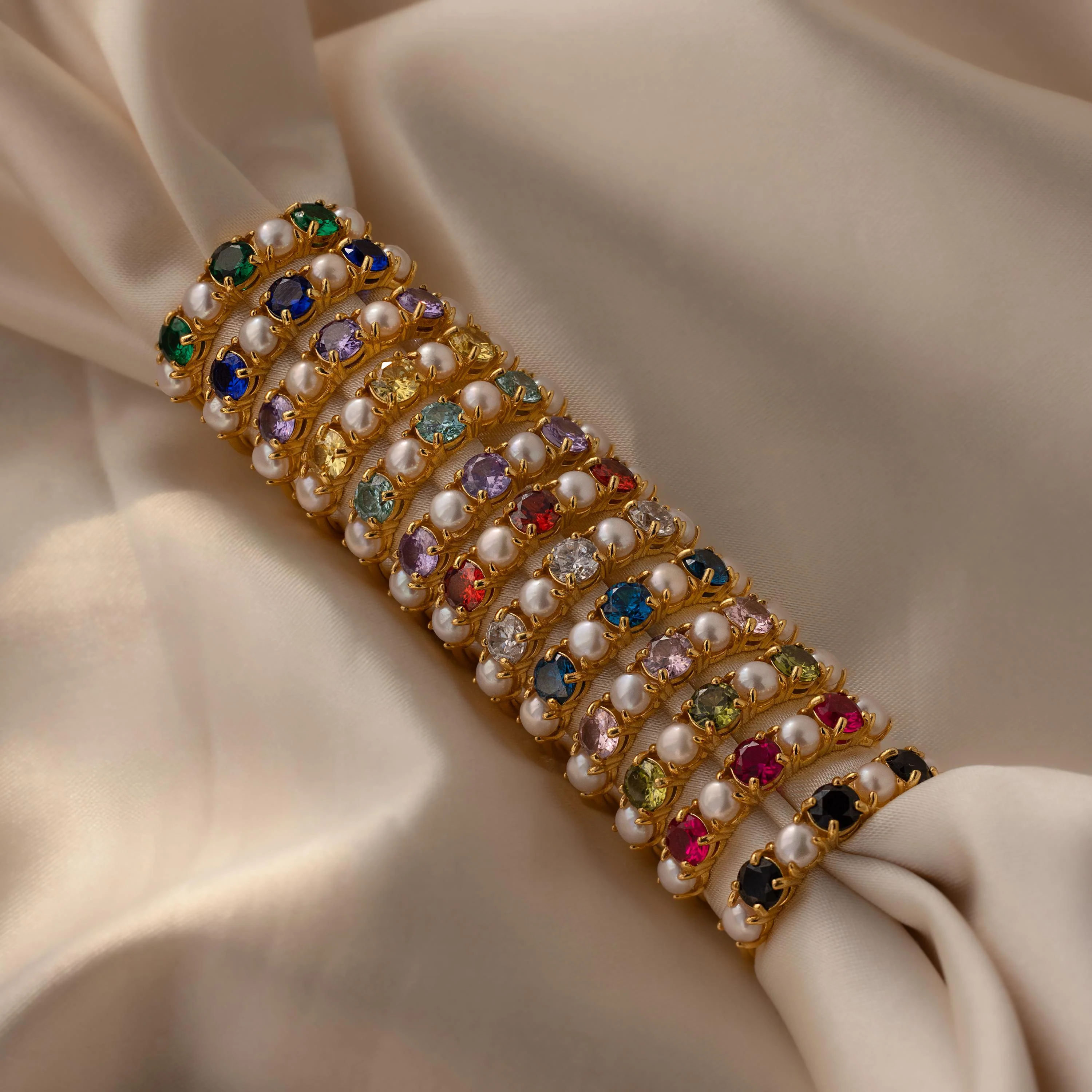 Pink Ruby & Pearl Lace Ring - Image 3