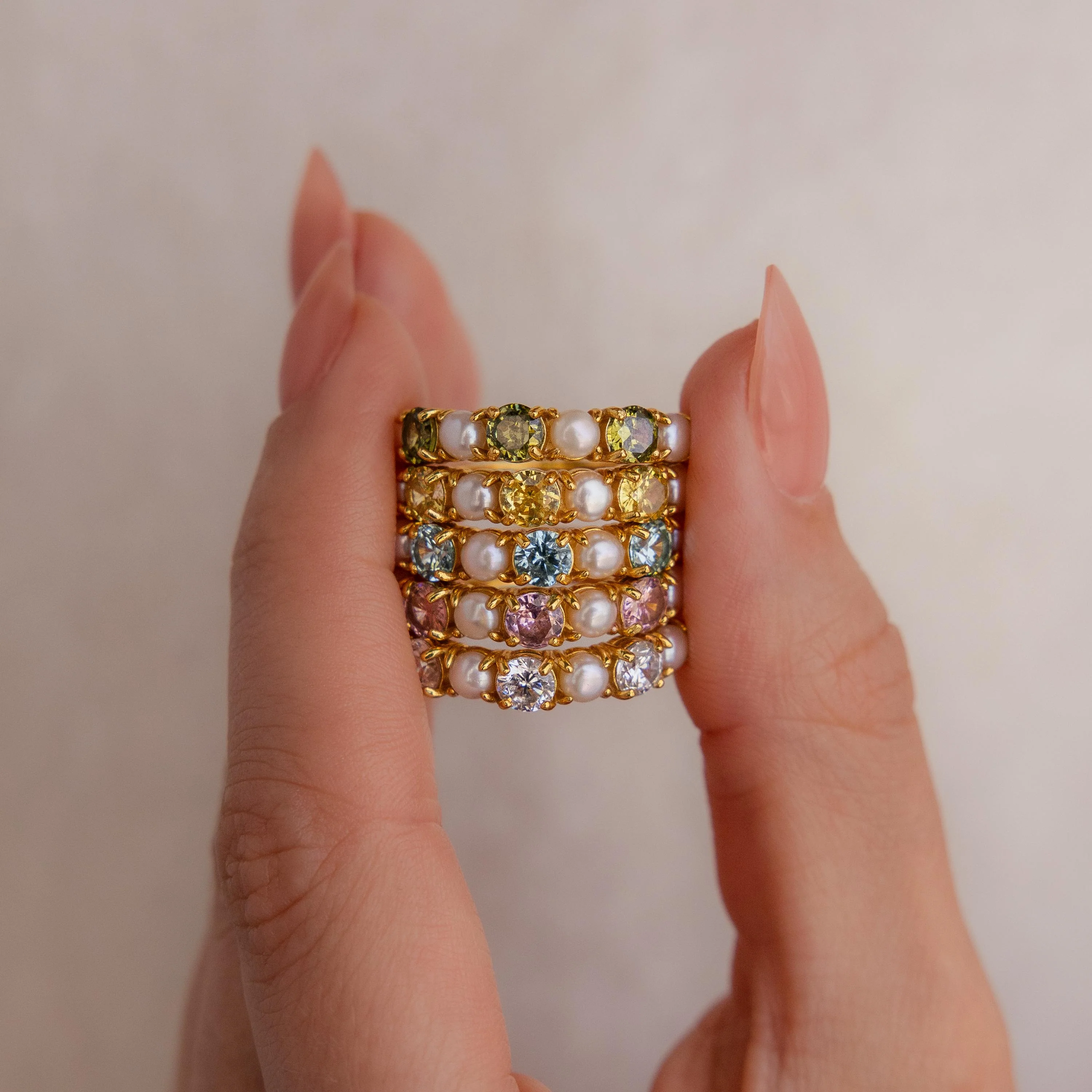 Pink Ruby & Pearl Lace Ring - Image 7