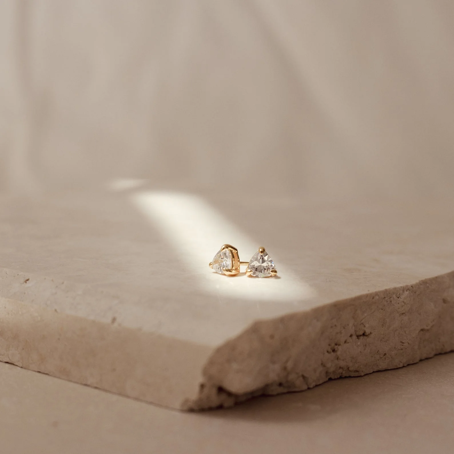 Triangle Diamond Studs - Image 3