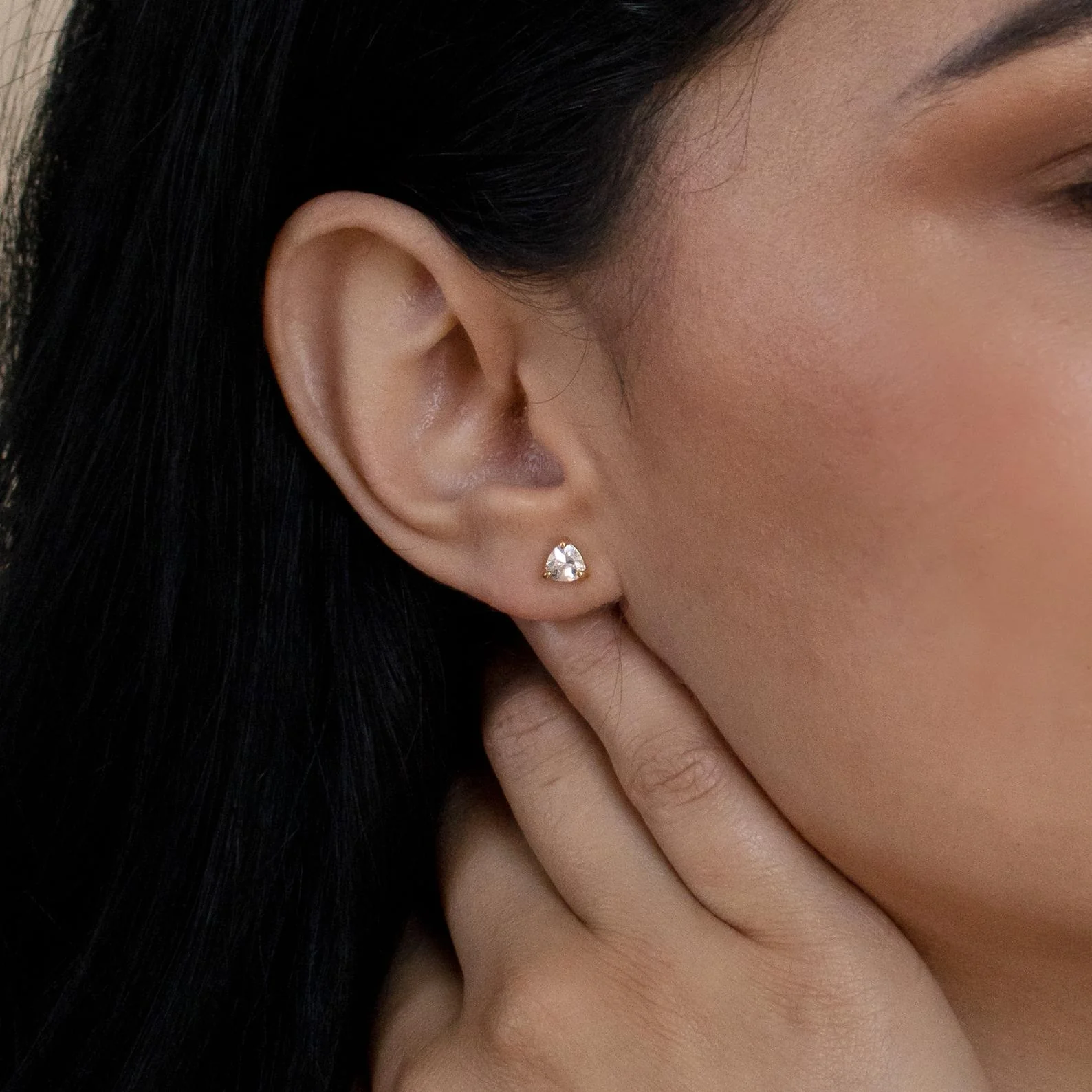 Triangle Diamond Studs - Image 4