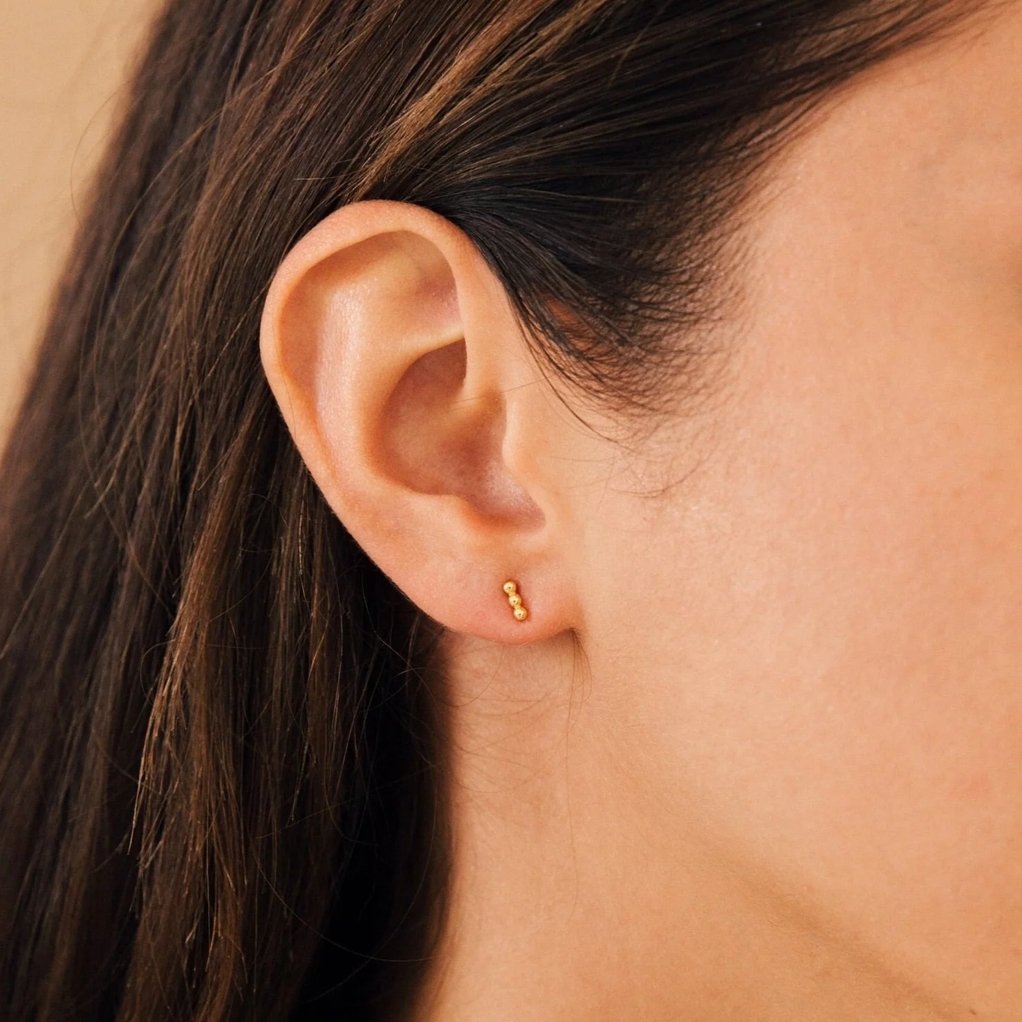 Trio Beaded Bar Studs - Image 2