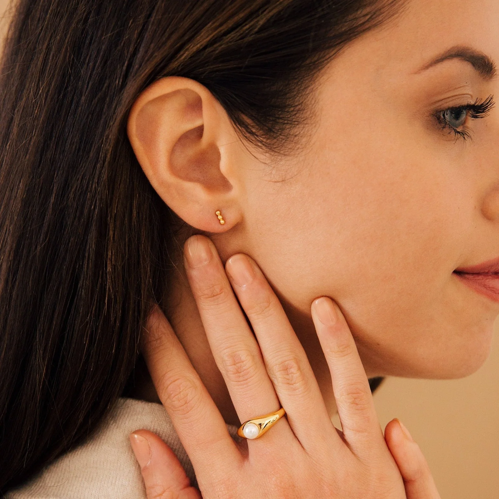 Trio Beaded Bar Studs - Image 9