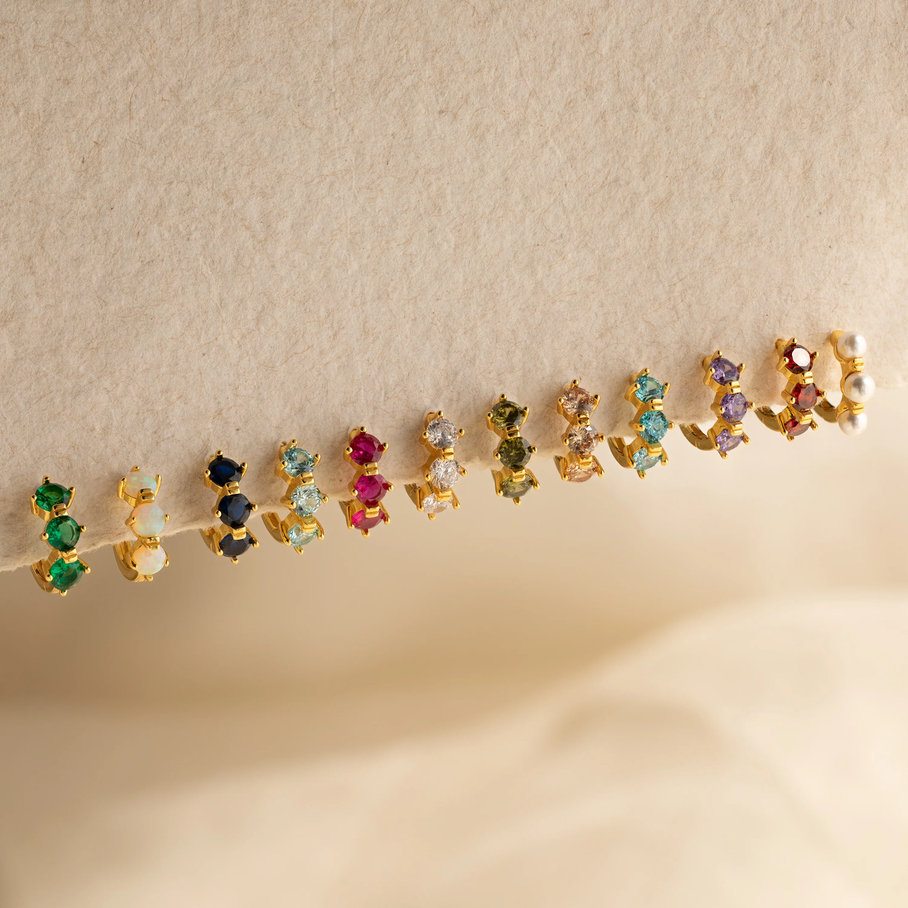 Triple Blue Zircon Huggies - Image 5