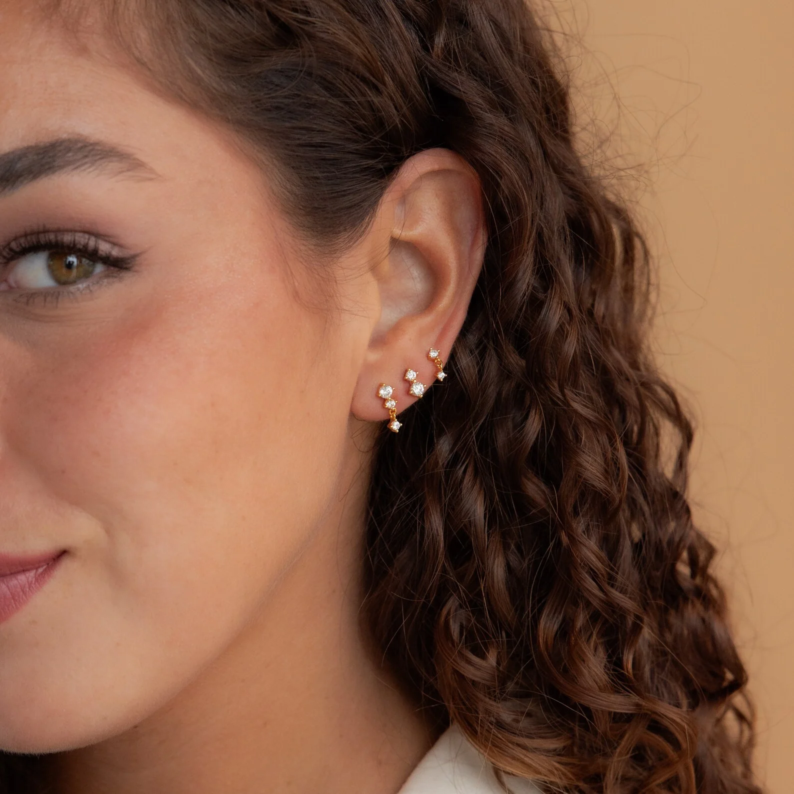 Triple Diamond Studs Set - Image 4