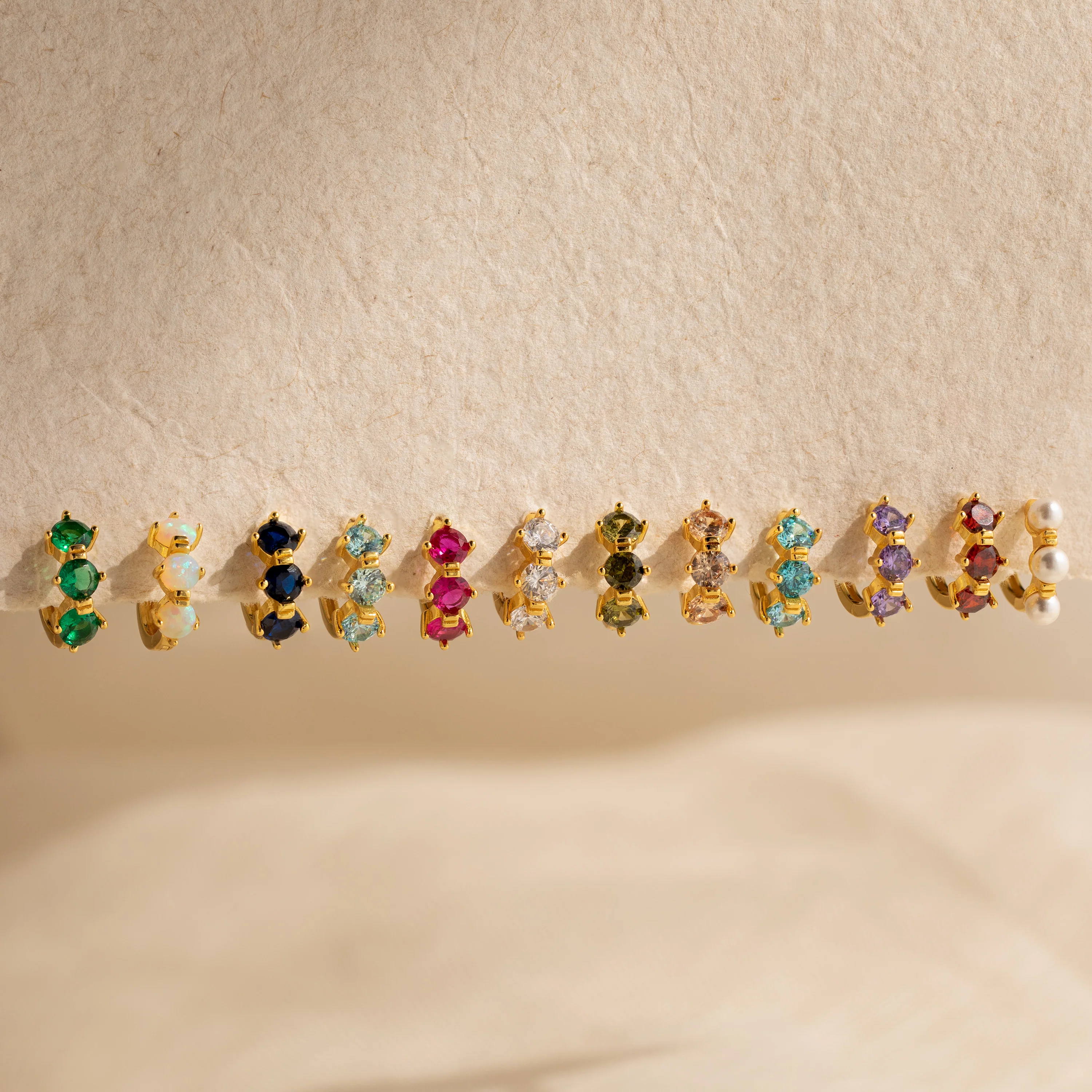 Triple Garnet Huggies - Image 5