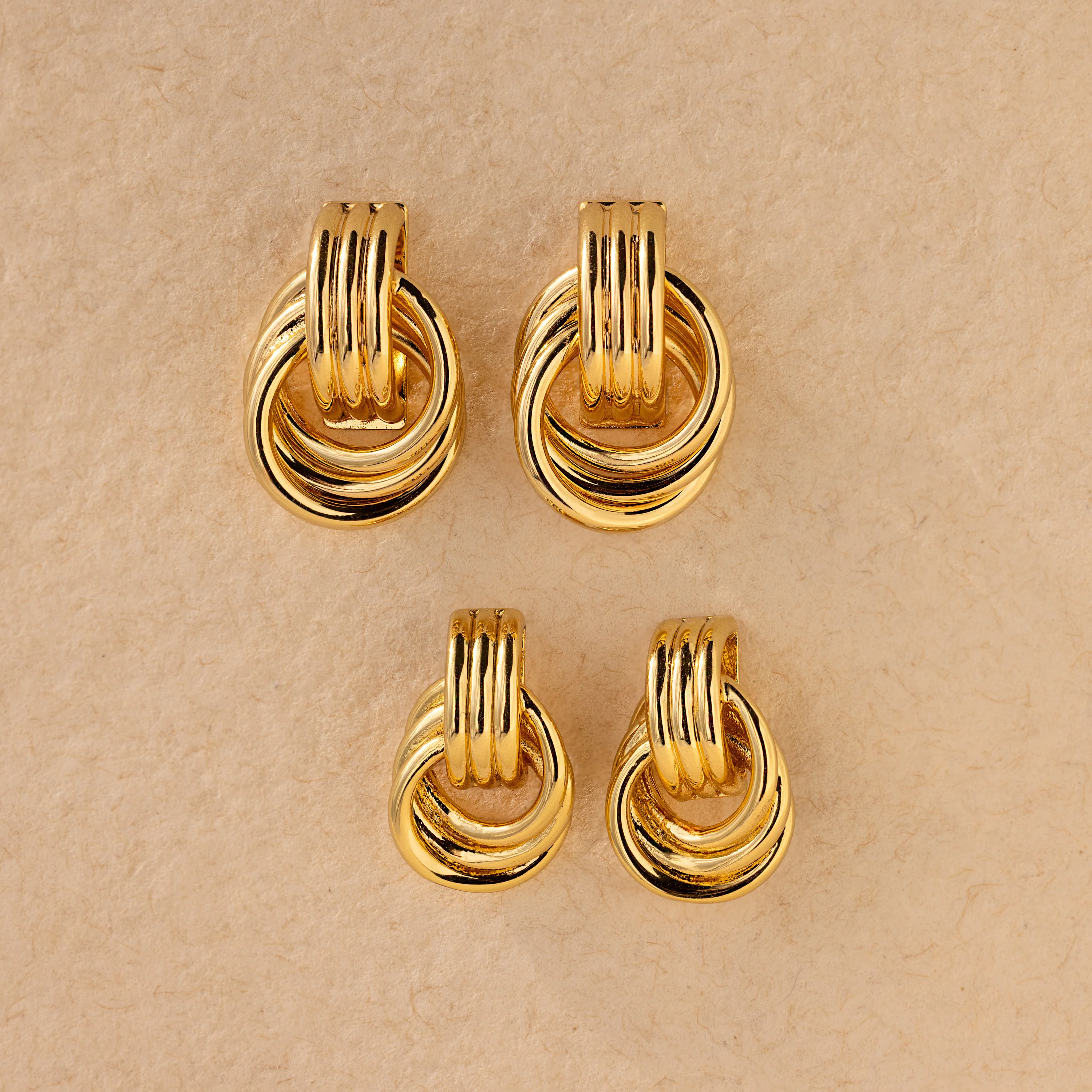 Triple Knot Earrings in 18K Gold - Image 5