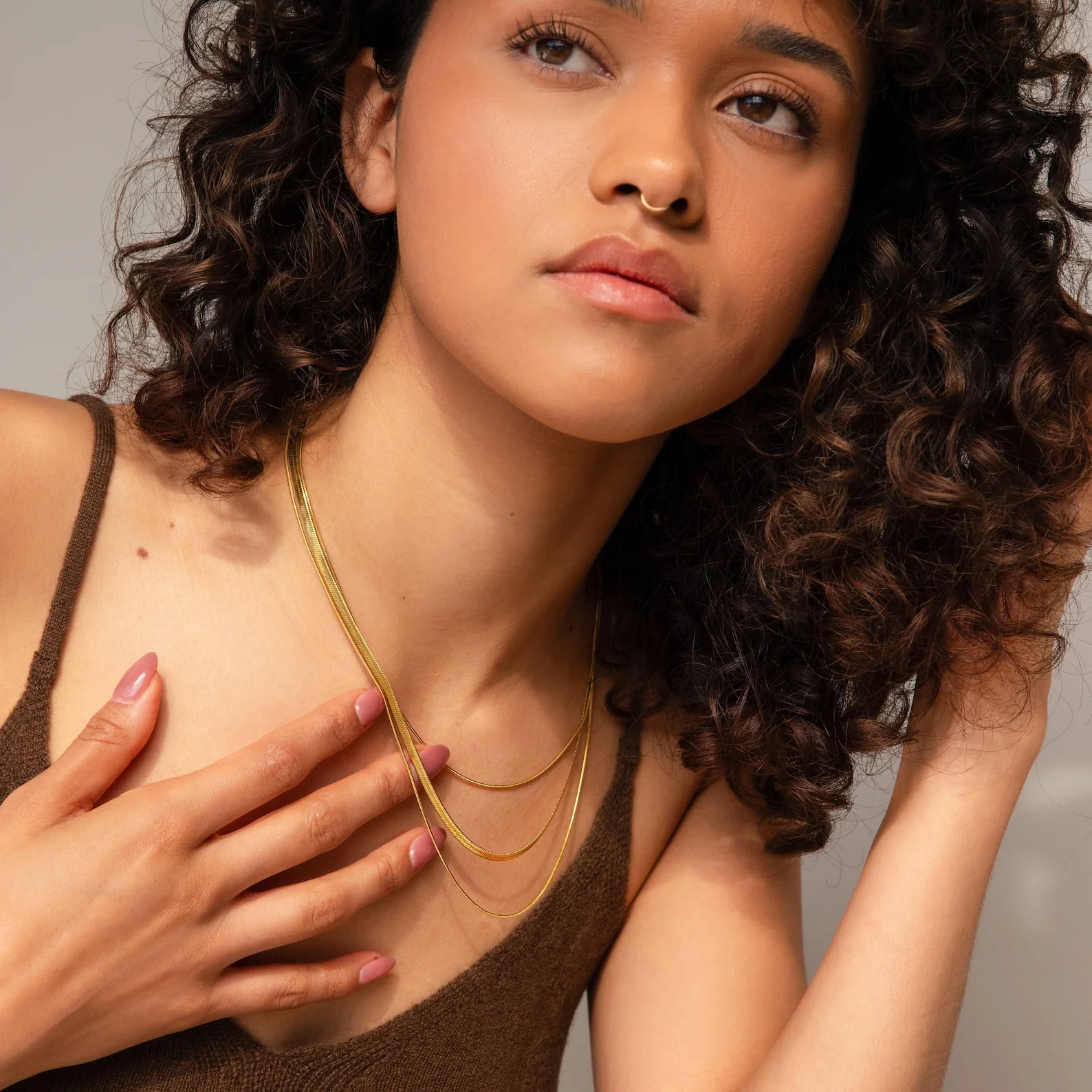 Triple Layered Chain Necklace - Image 6