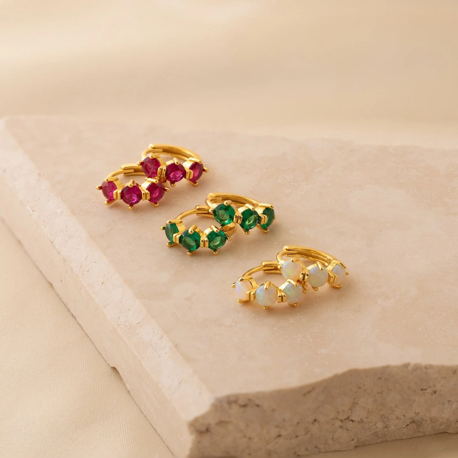 Triple Opal Huggies - Image 3
