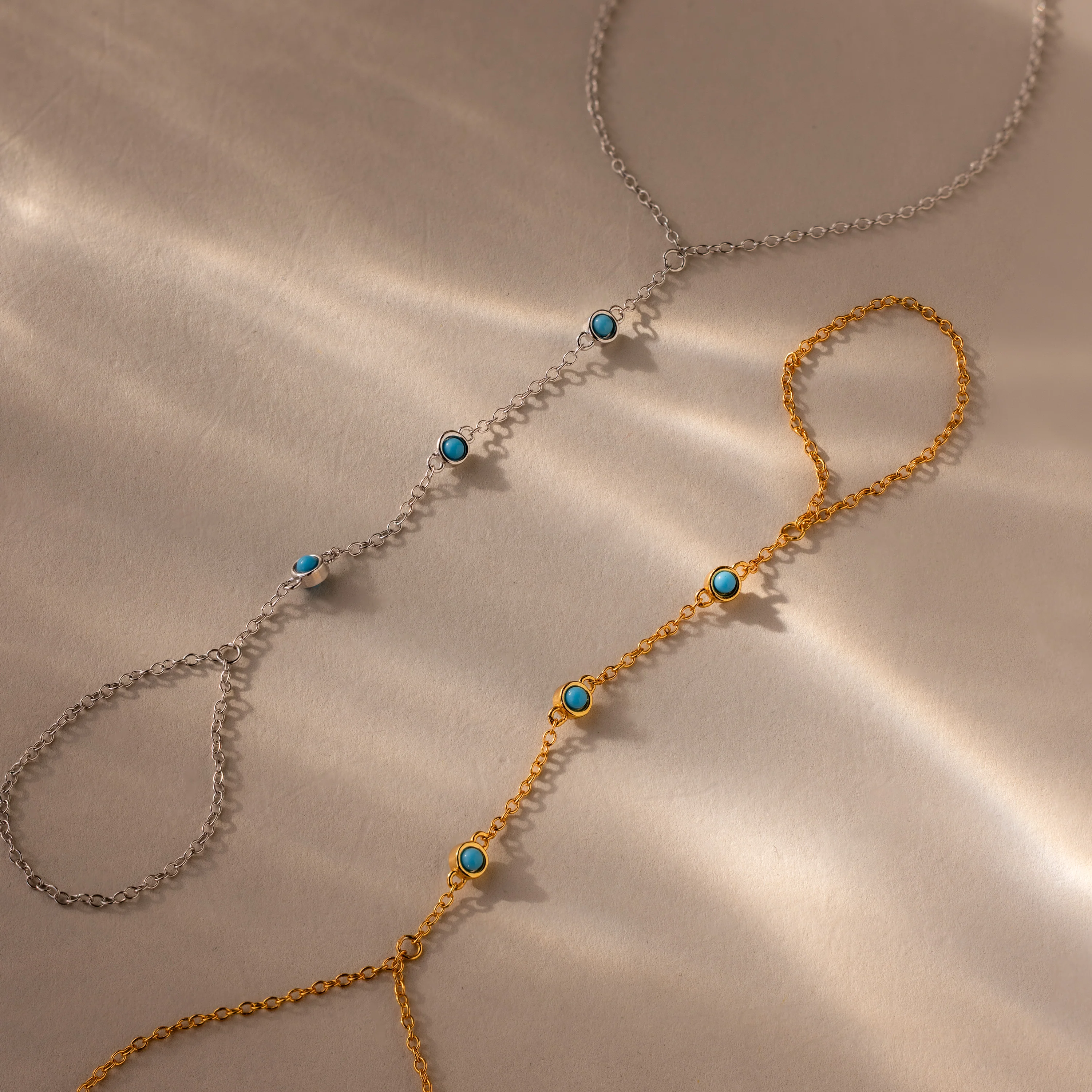 Turquoise Hand Chain Bracelet - Image 9
