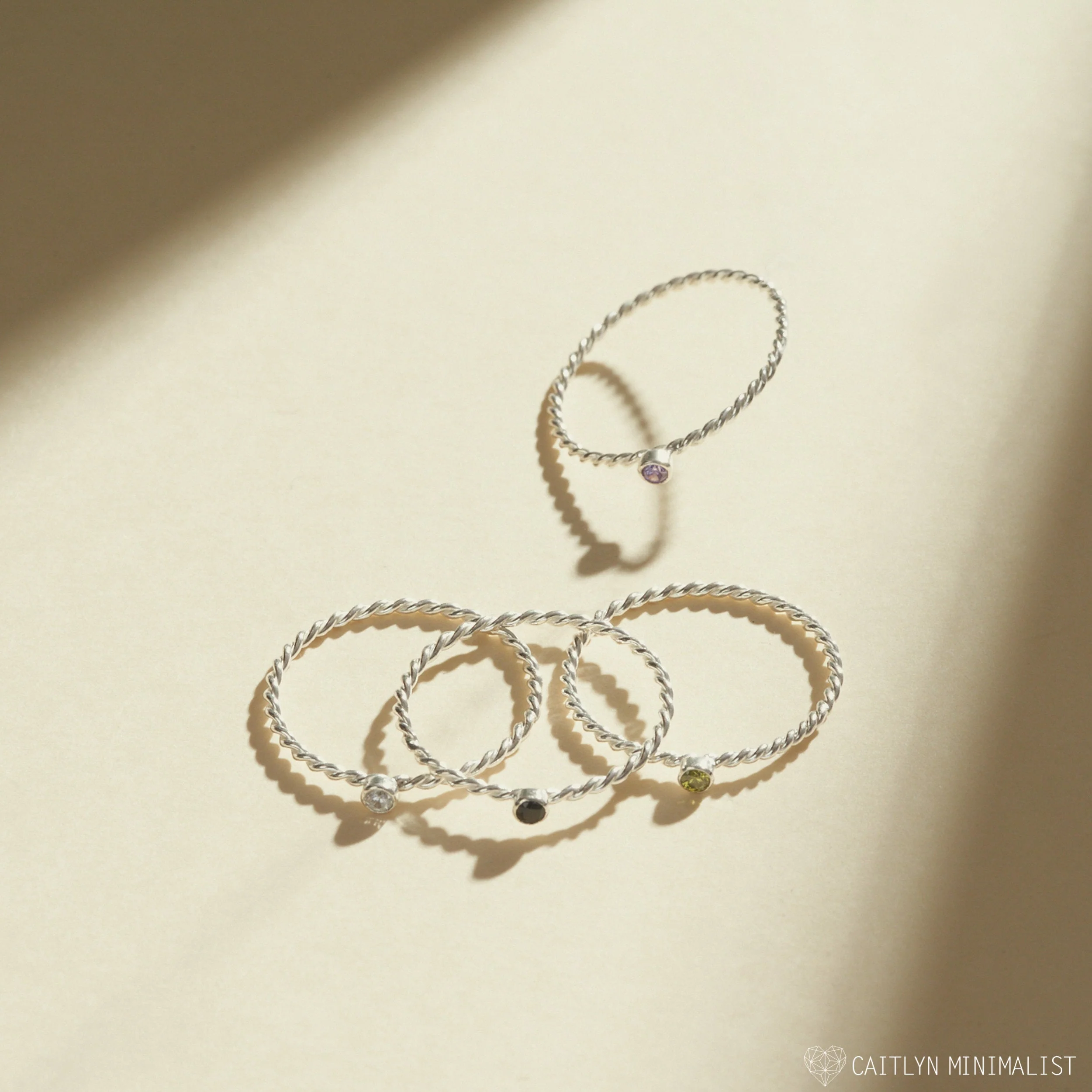 Twisted Birthstone Ring - Image 6