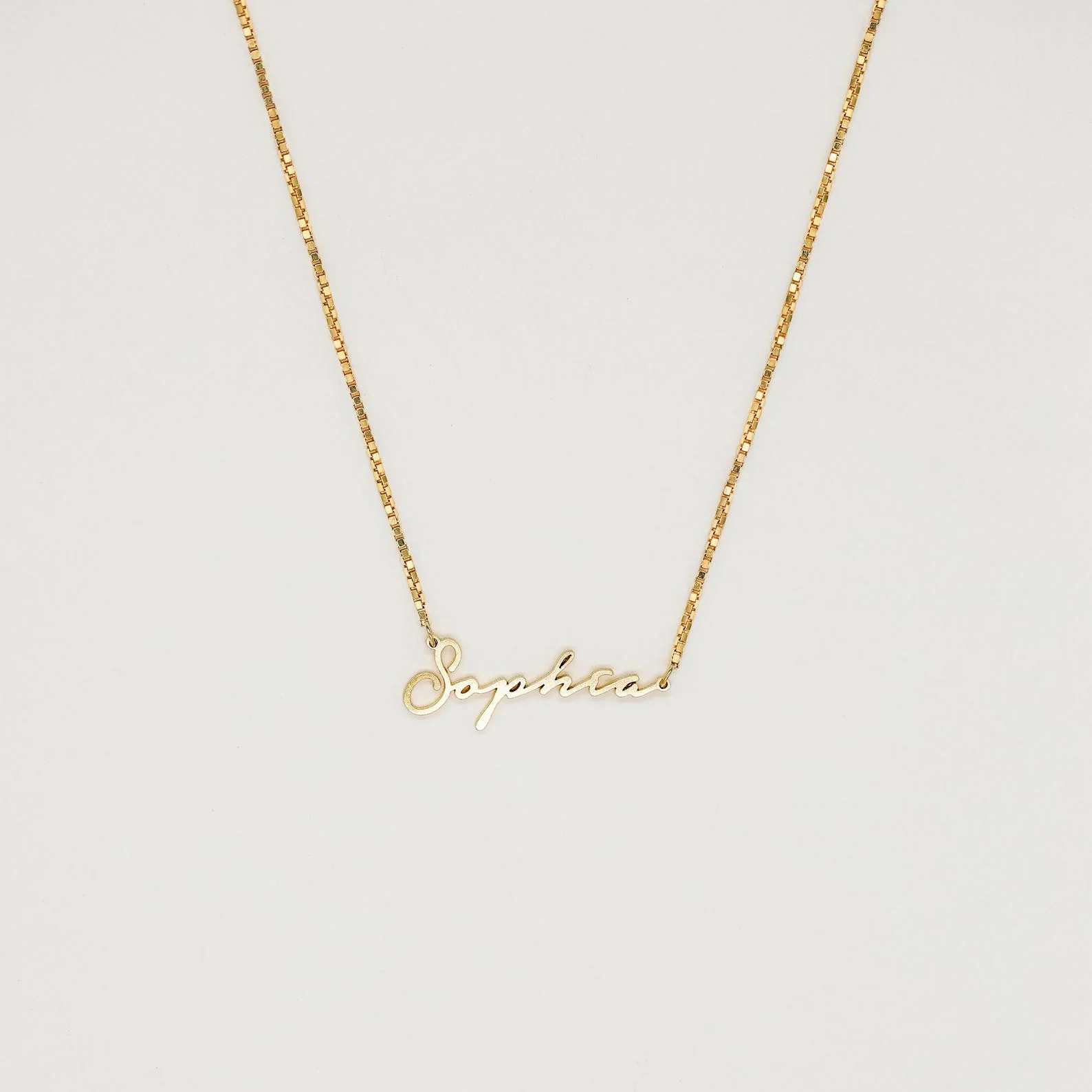 Venice Name Necklace in Box Chain - Image 4
