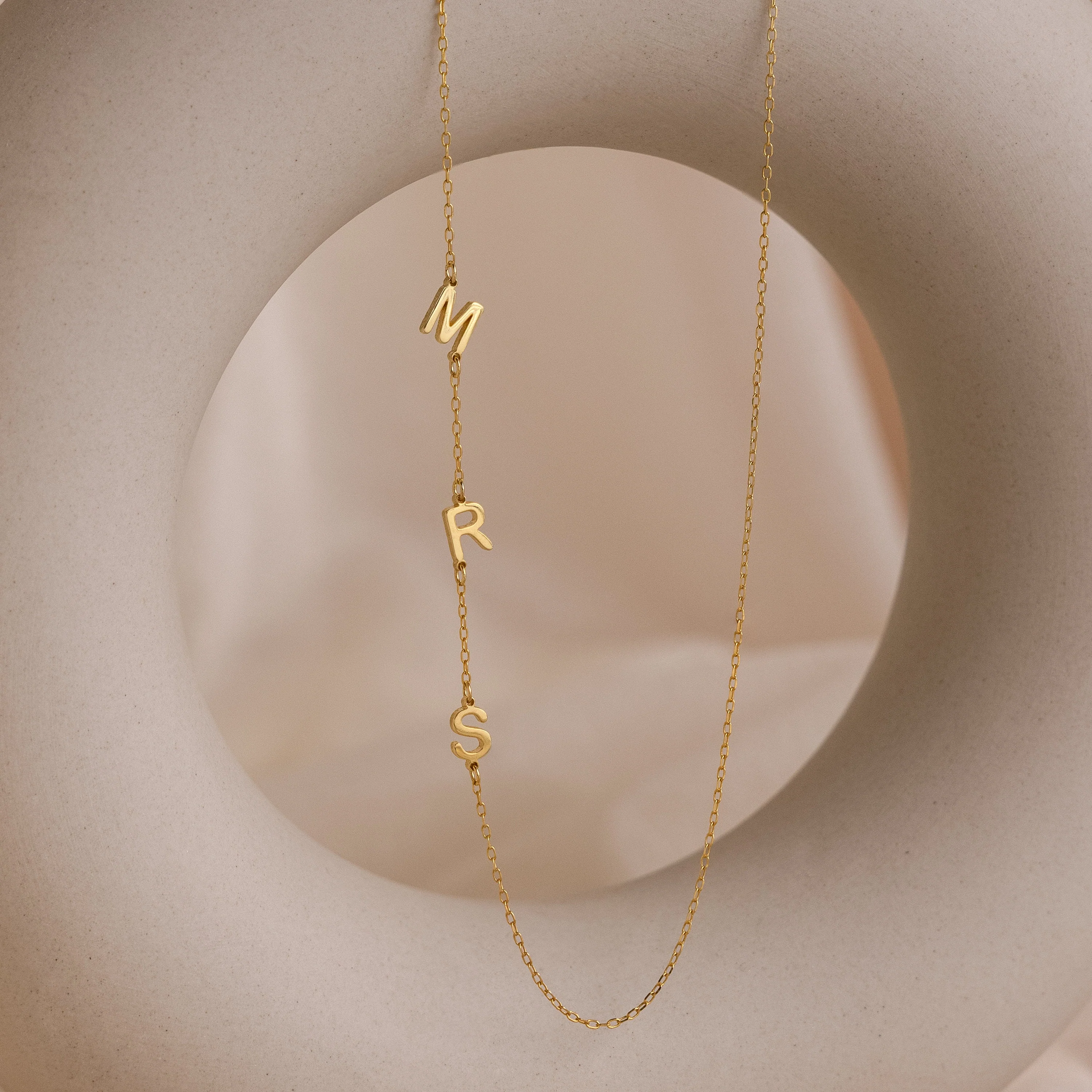 Venice Sideways Initial Necklace - Image 6