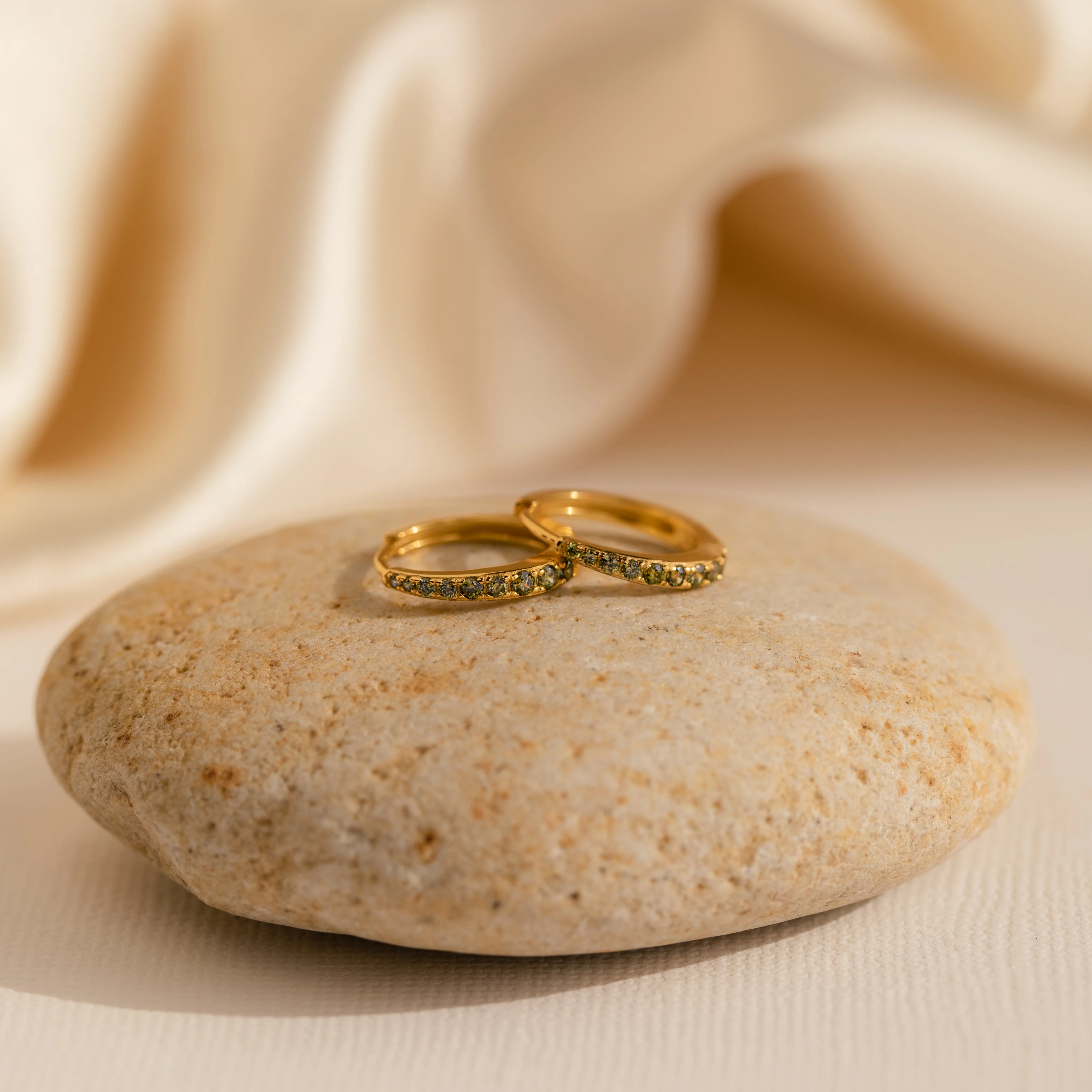 Vera Pave Birthstone Huggies - Image 7