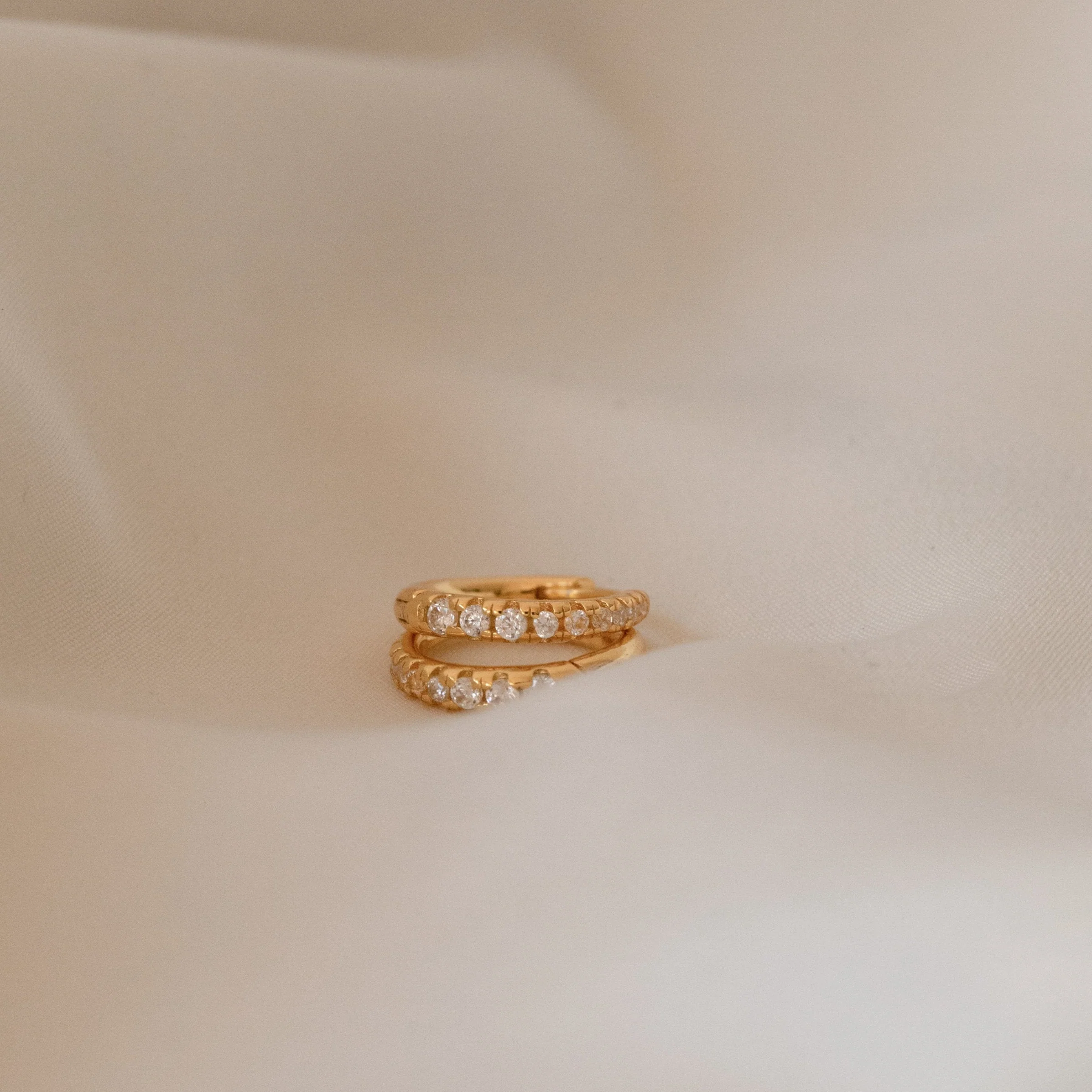Vera Pave Huggies in Rose Gold - Image 3