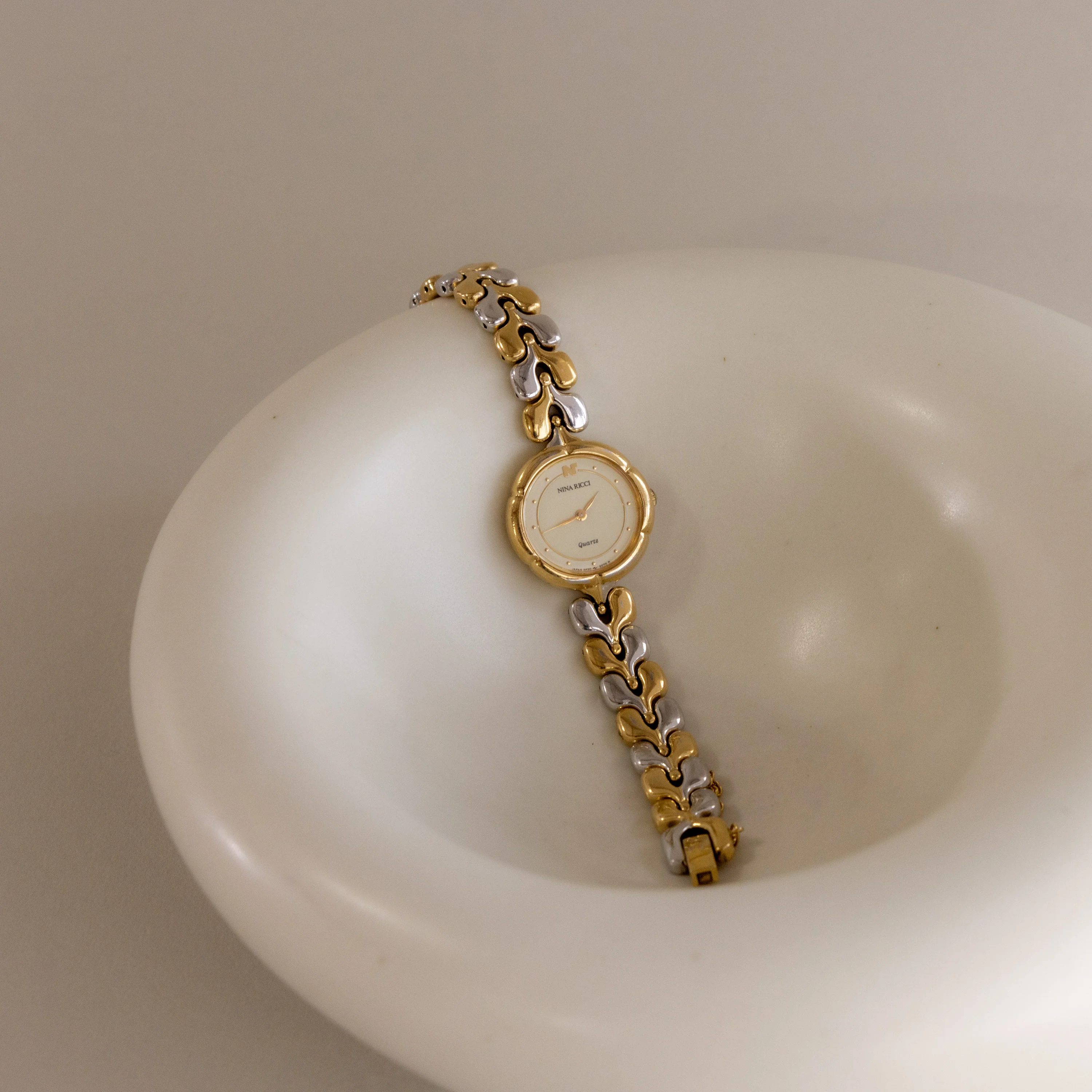Vintage Nina Ricci Round Two Tone Watch - Image 2