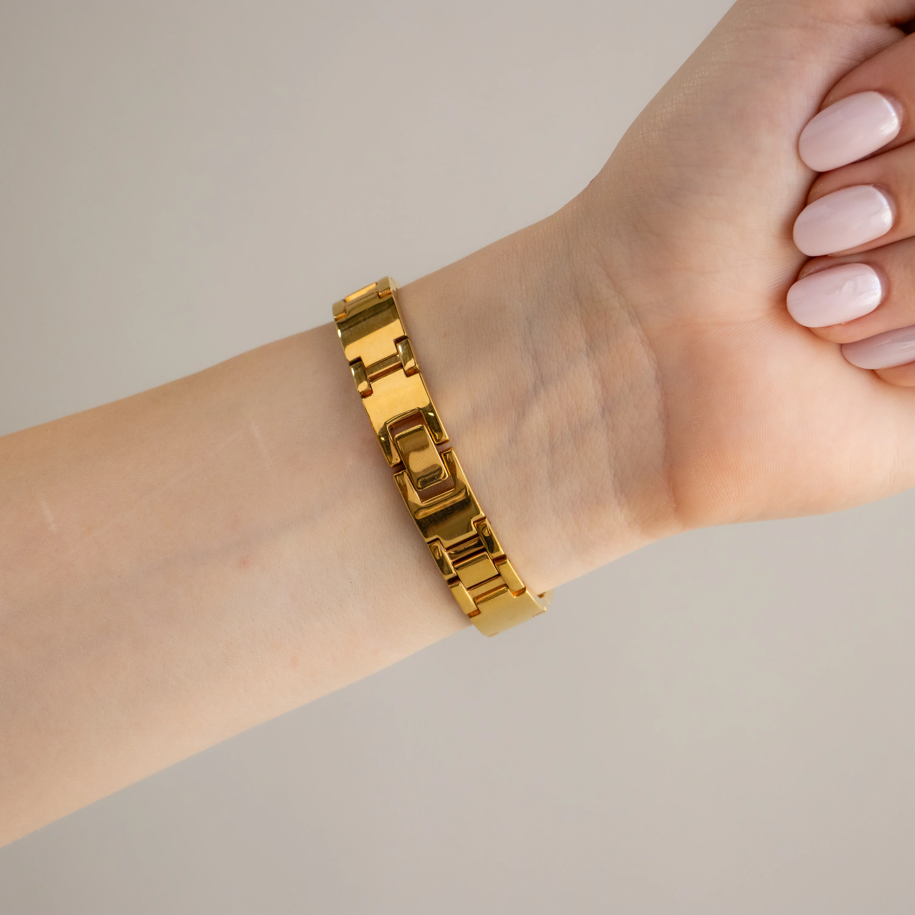 Vintage YSL Midnight Cuff Gold Watch - Image 3